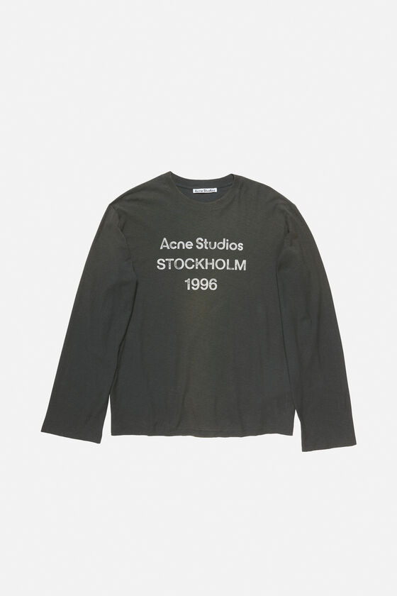Acne Studios - ロゴTシャツ - リラックスフィット - フェイデッドブラック