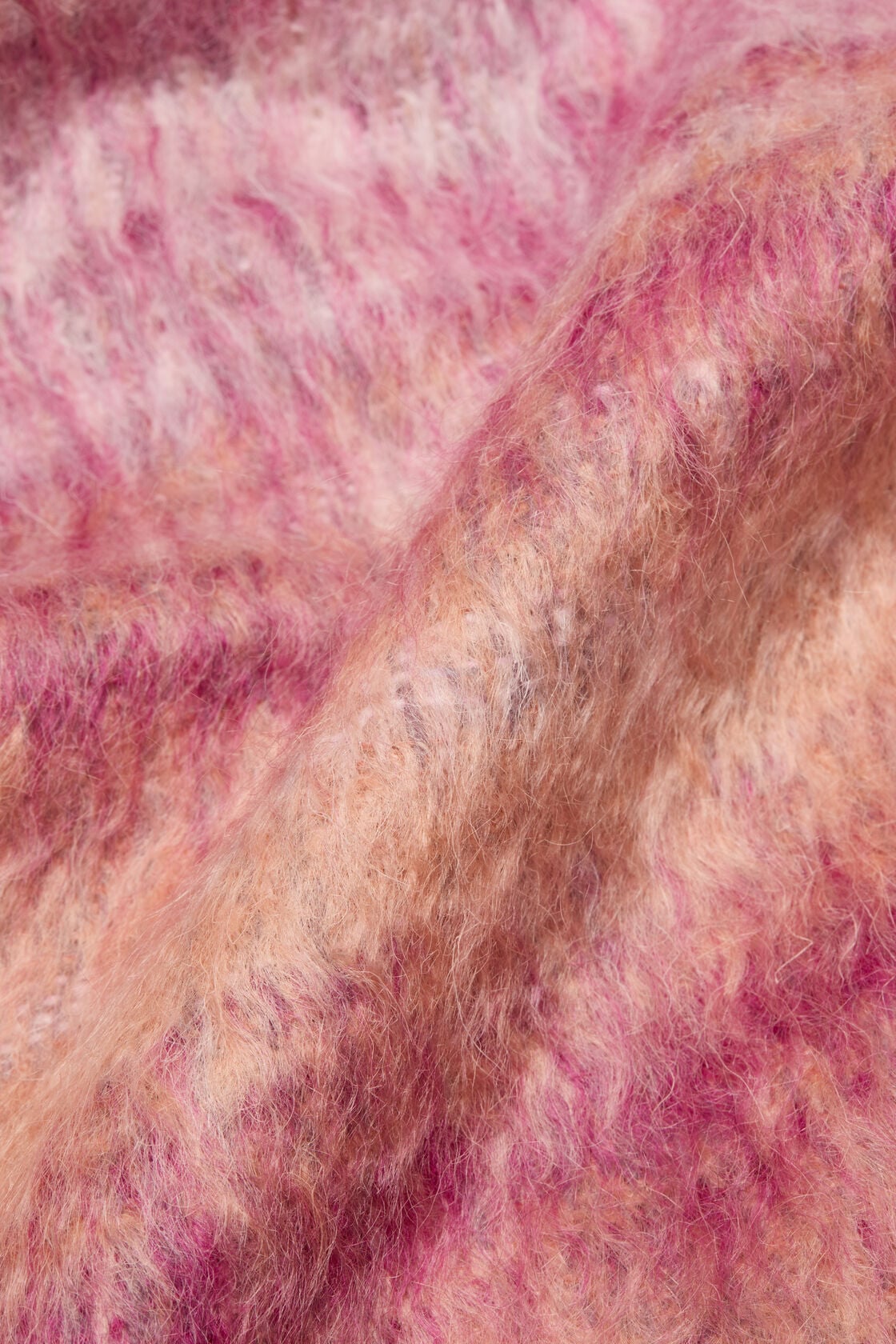 Fringed mohair scarf, Pink/Fuchsia, 2000x