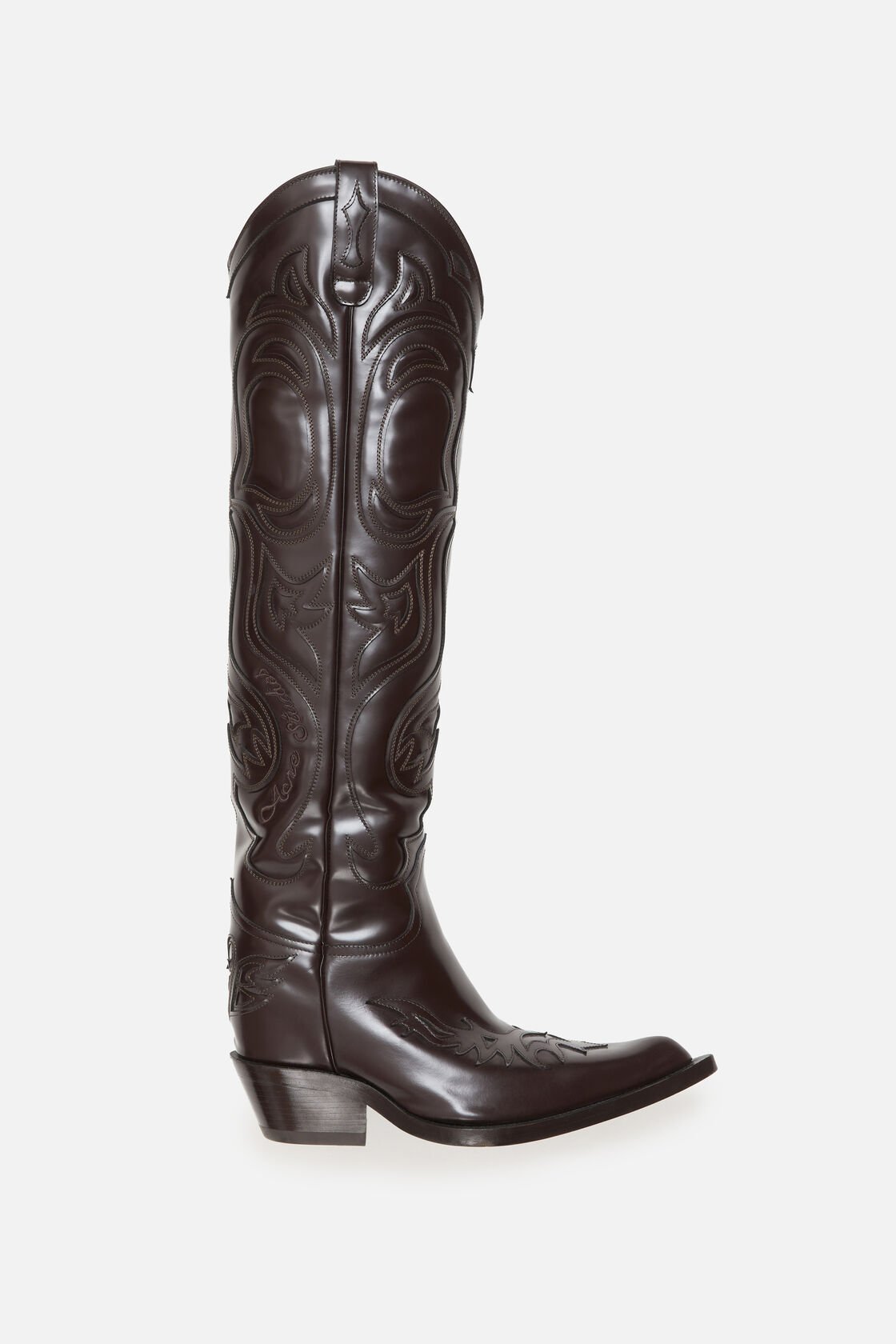 Pointy Cowboy High Boot, Brown, 2000x