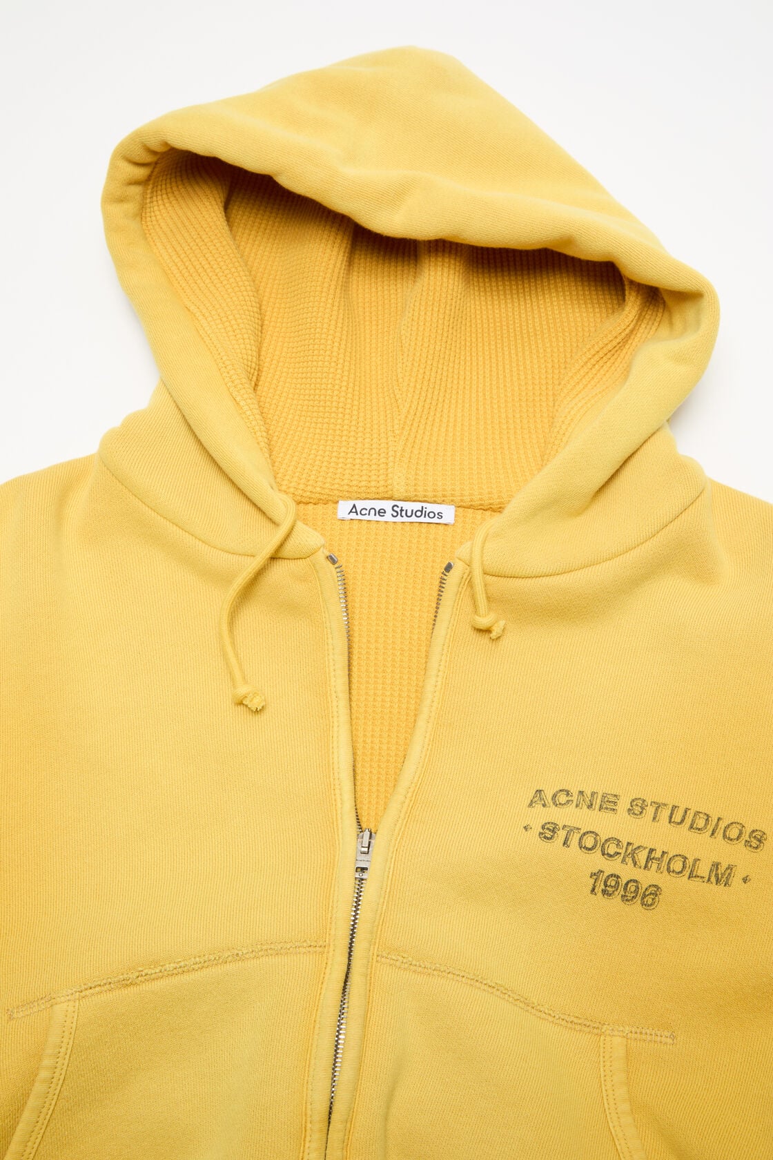 Sprayed zip hoodie, Mustard yellow, 2000x
