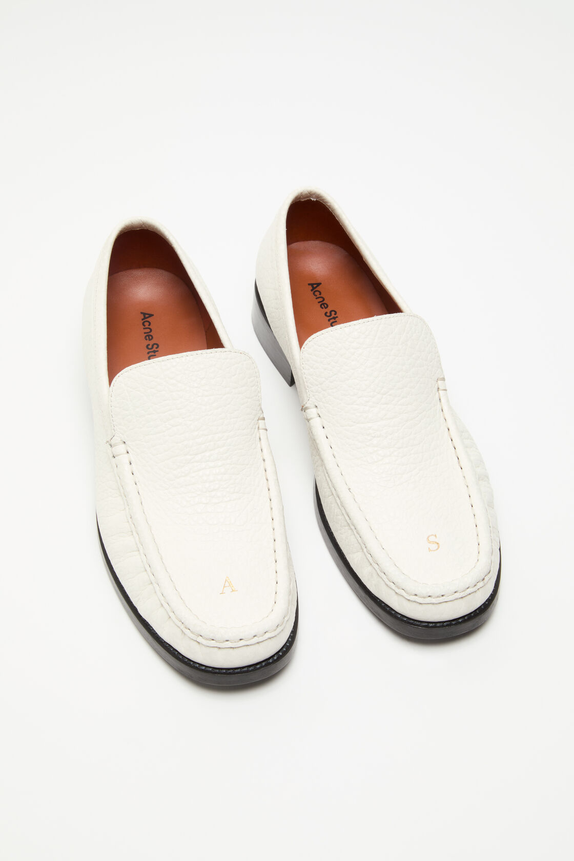 レザーローファー, ホワイト, 2000x