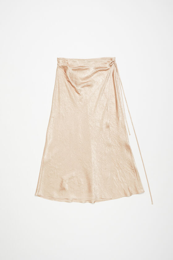Acne Studios - Satin wrap skirt - Shell beige 
