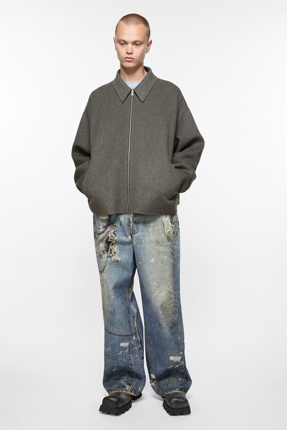 Acne Studios - Wool zipper jacket - Graphite grey 