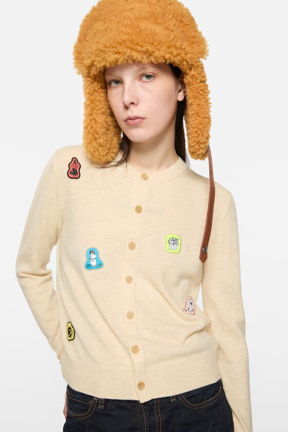 Cardigan Yak Wool - Acne Studios x Moomin, Oatmeal melange, 2000x