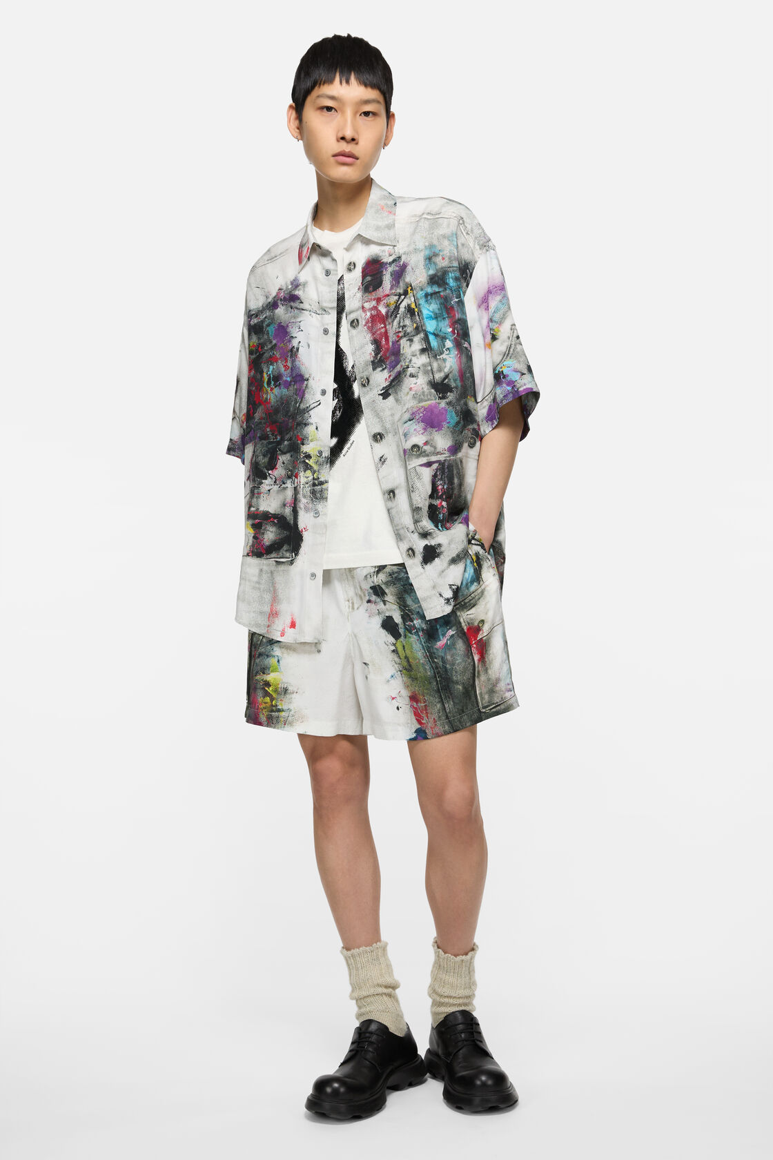 Shorts printed, White Multicolor, 2000x