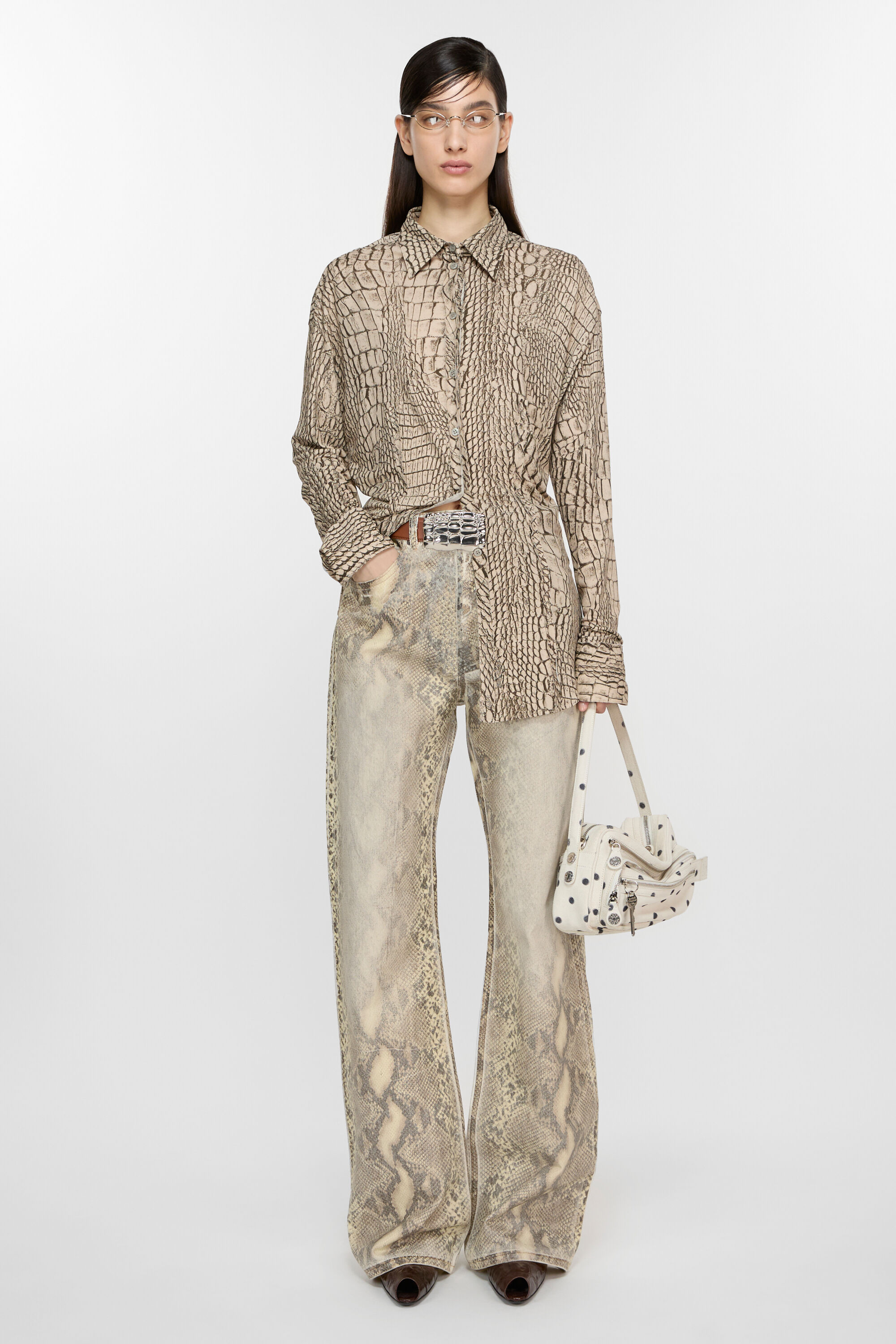 ACNE polka dot trousers NEW 12