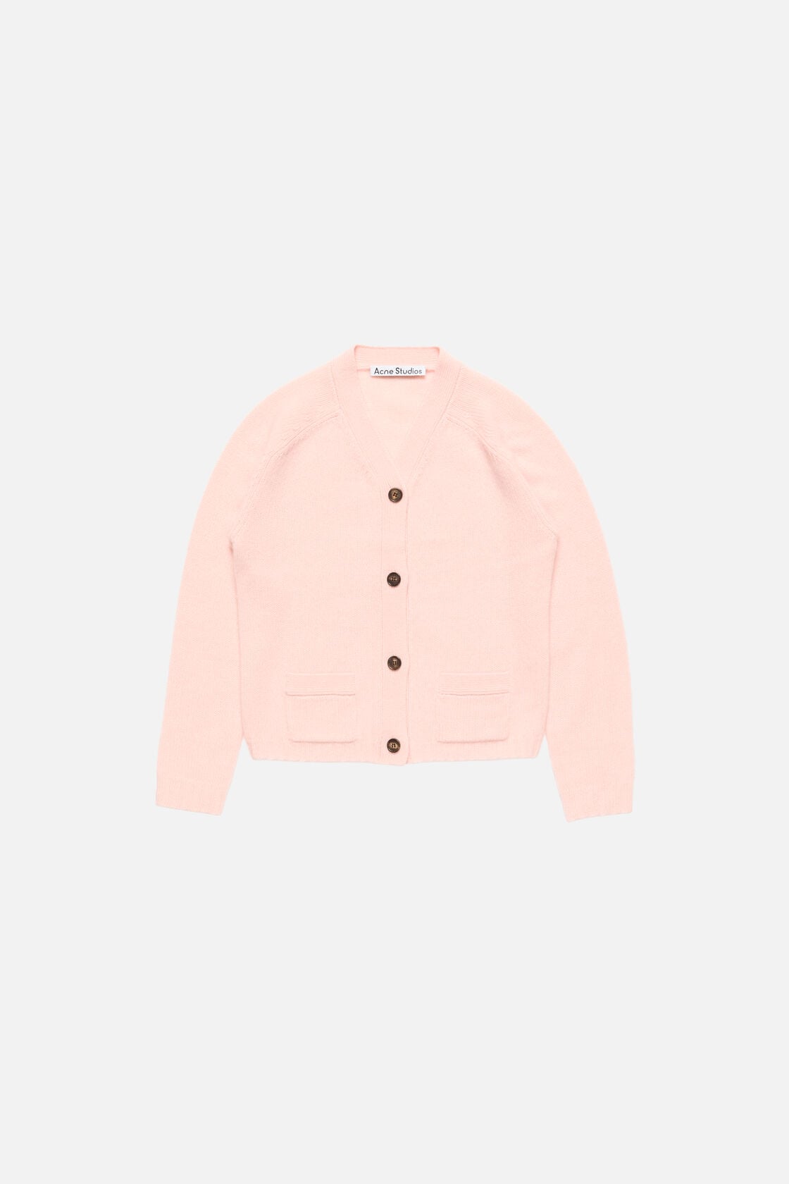 Cashmere V-Neck Cardigan, Light Rose Pink, 2000x