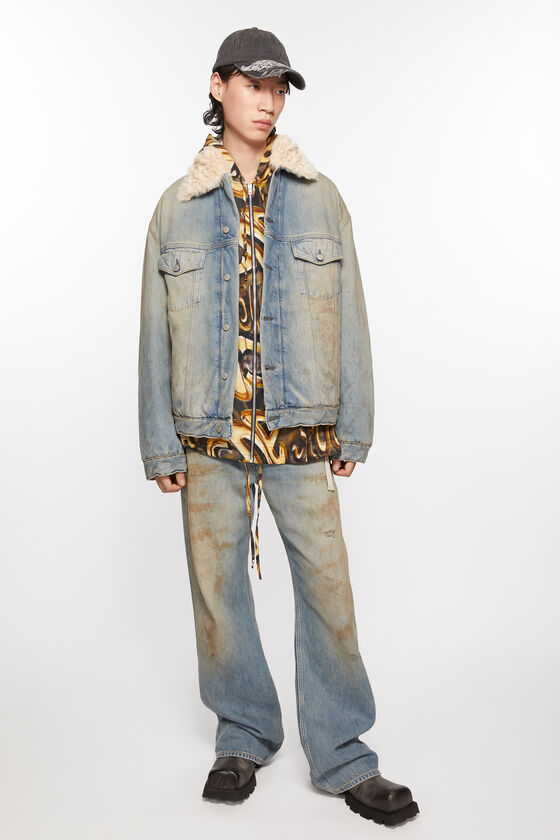 Acne Studios - デニムファートリムジャケット - オーバーサイズ 