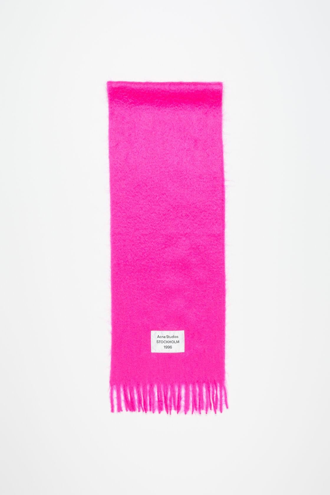 Fringe alpaca scarf, Fuchsia pink, 2000x