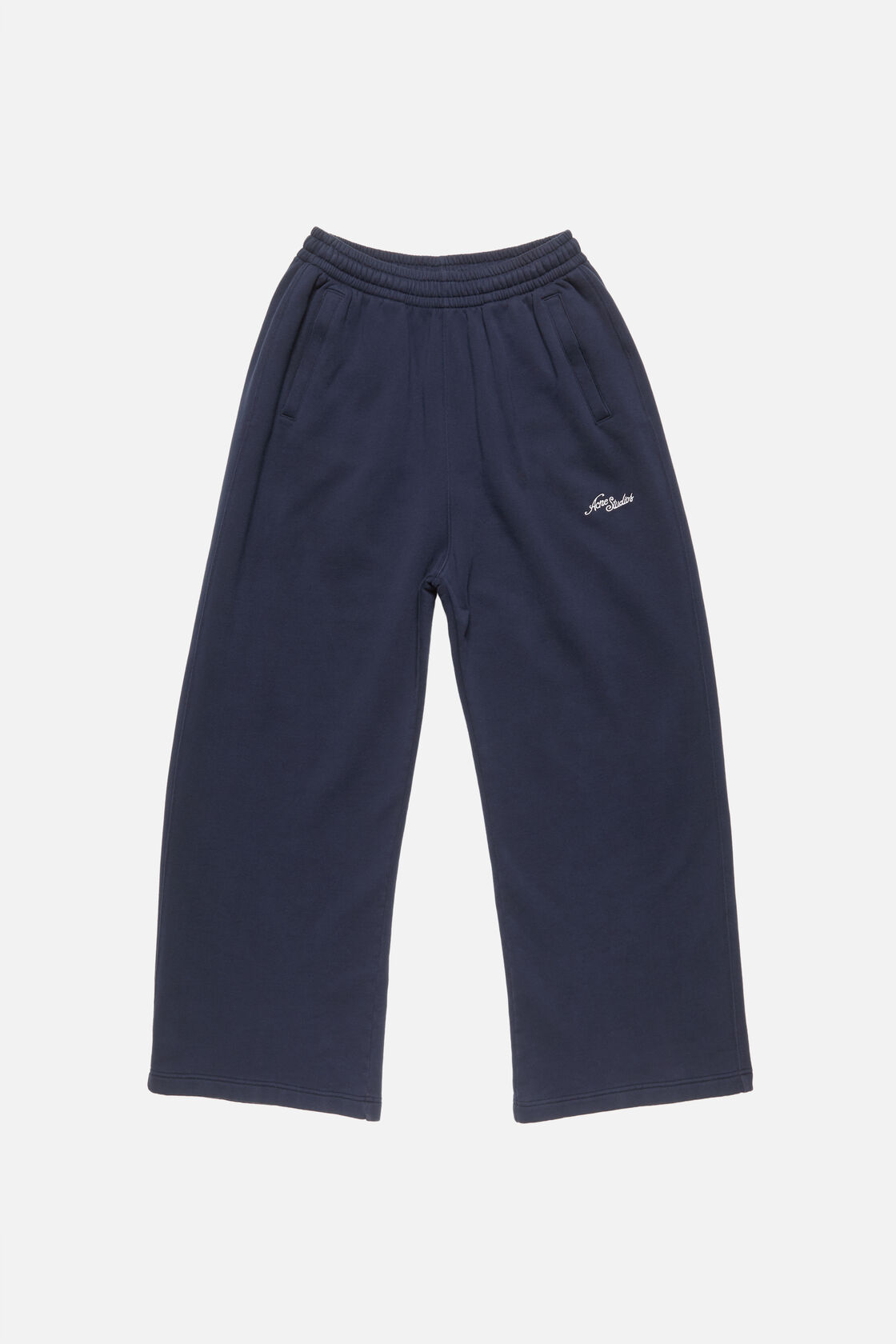 Fleece logo sweatpants, Dark navy, 2000x