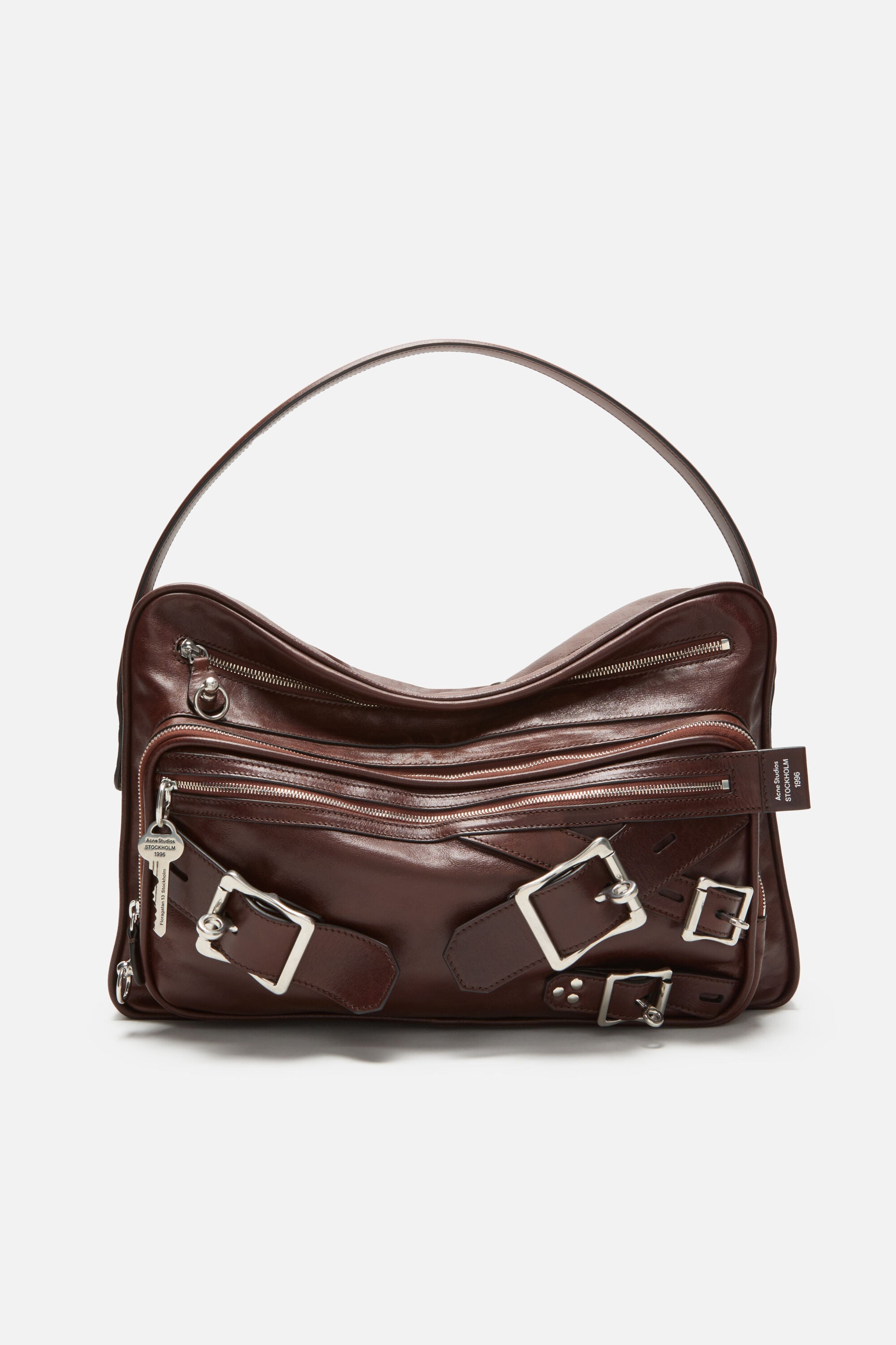 Acne Studios - Camero Camera bag with buckles - Cognac brown