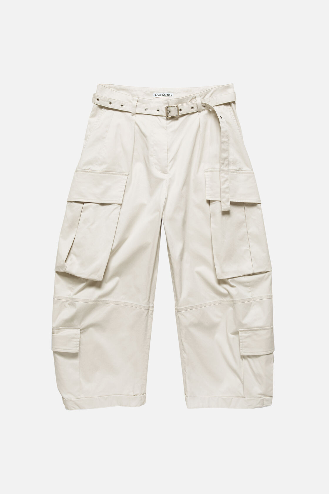 Cargo trousers with belt, Light grey, 2000x
