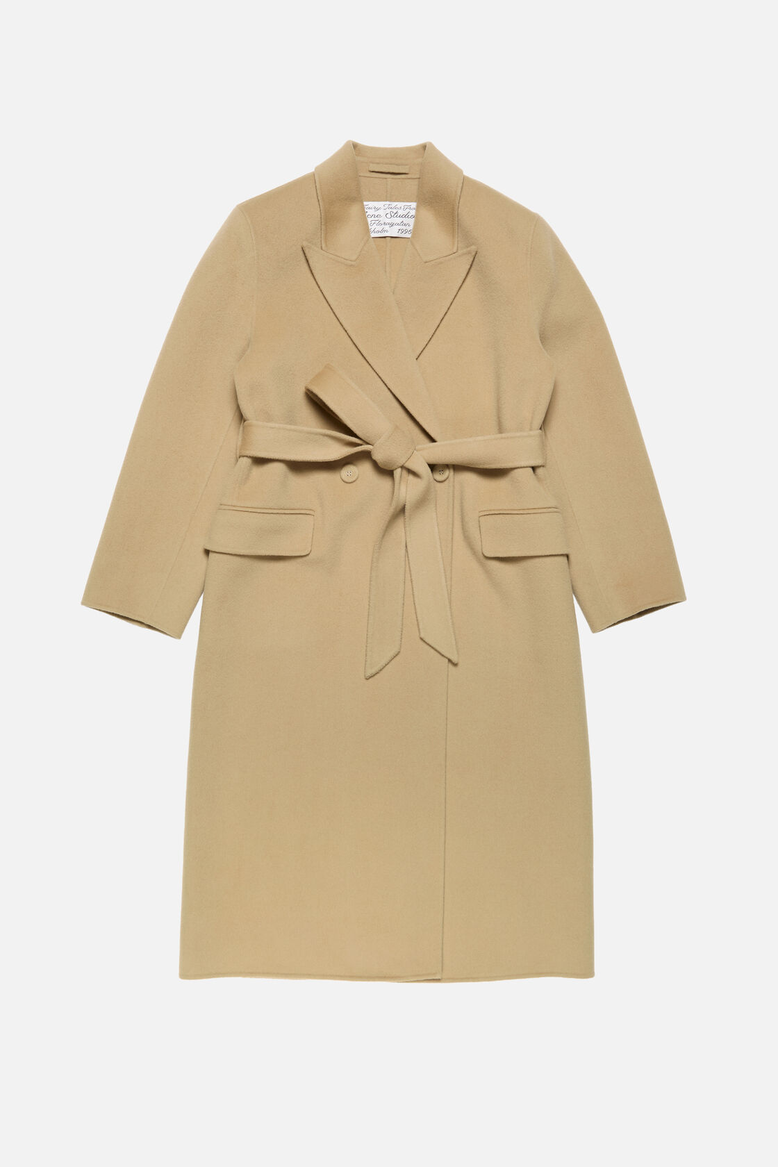Double-breasted wool coat, Light beige, 2000x