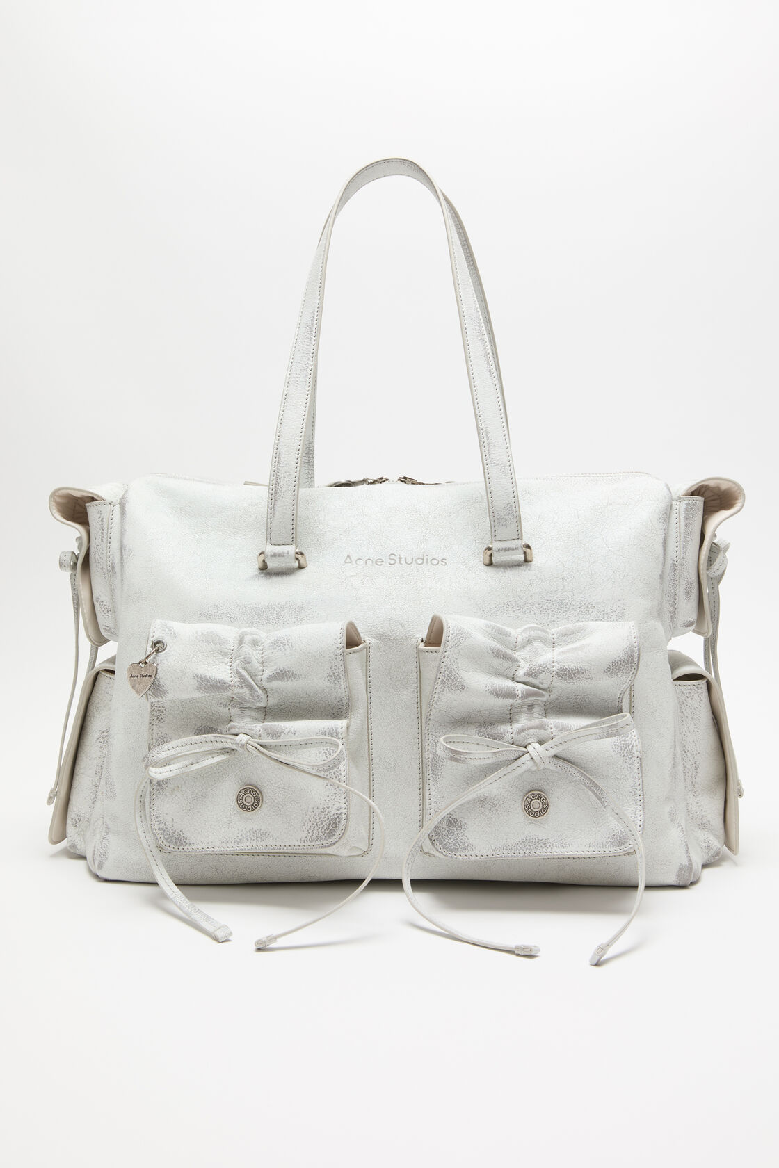 Acne Studios Multipocket tote bag White/grey