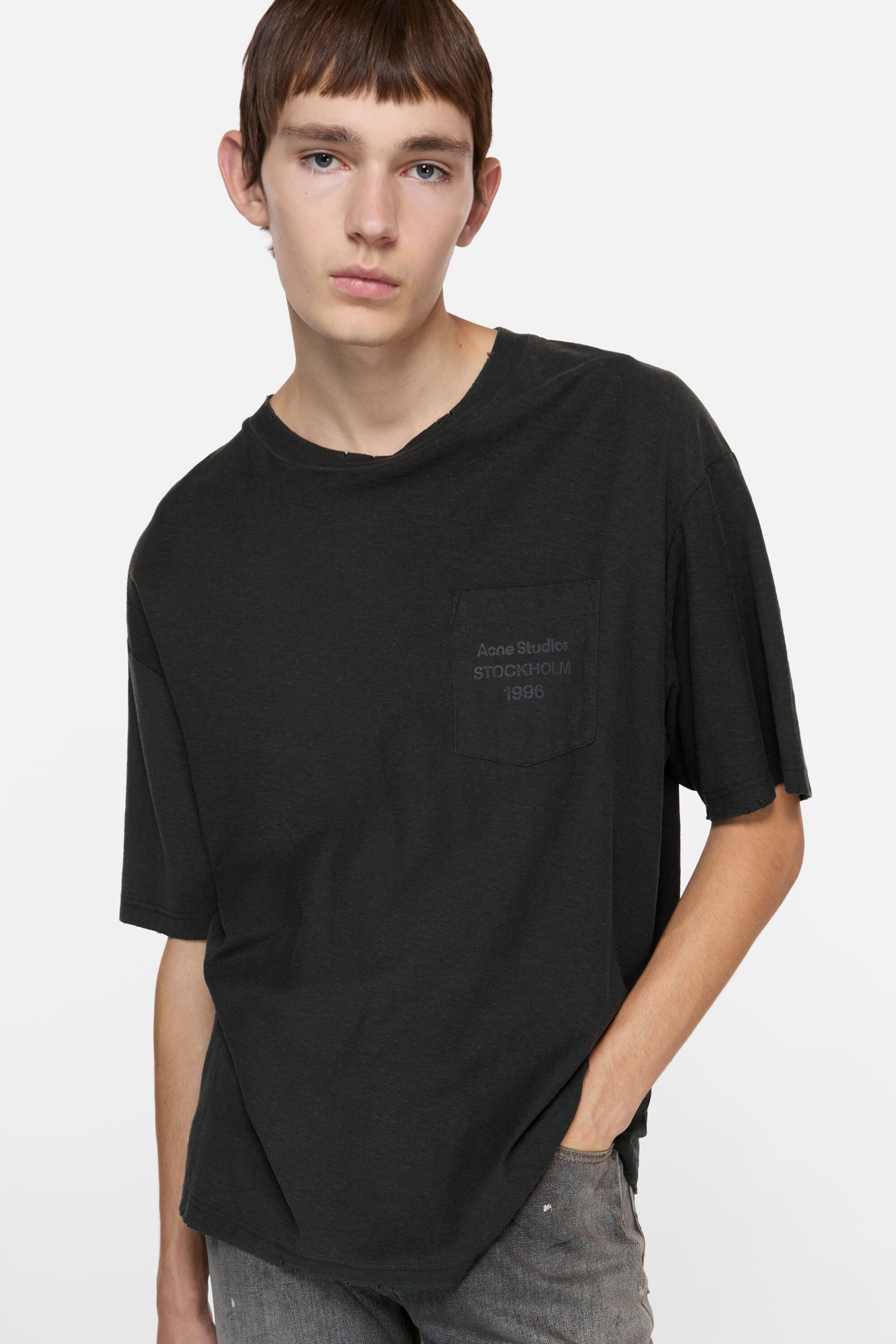 Acne Studios - ロゴTシャツ - リラックスユニセックスフィット - ブラック