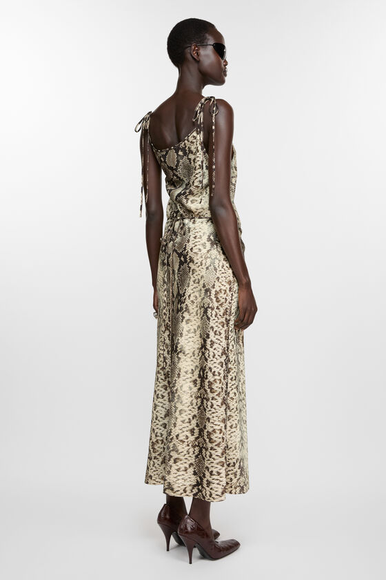 Acne Studios - サテンドレス - マルチブラウン 