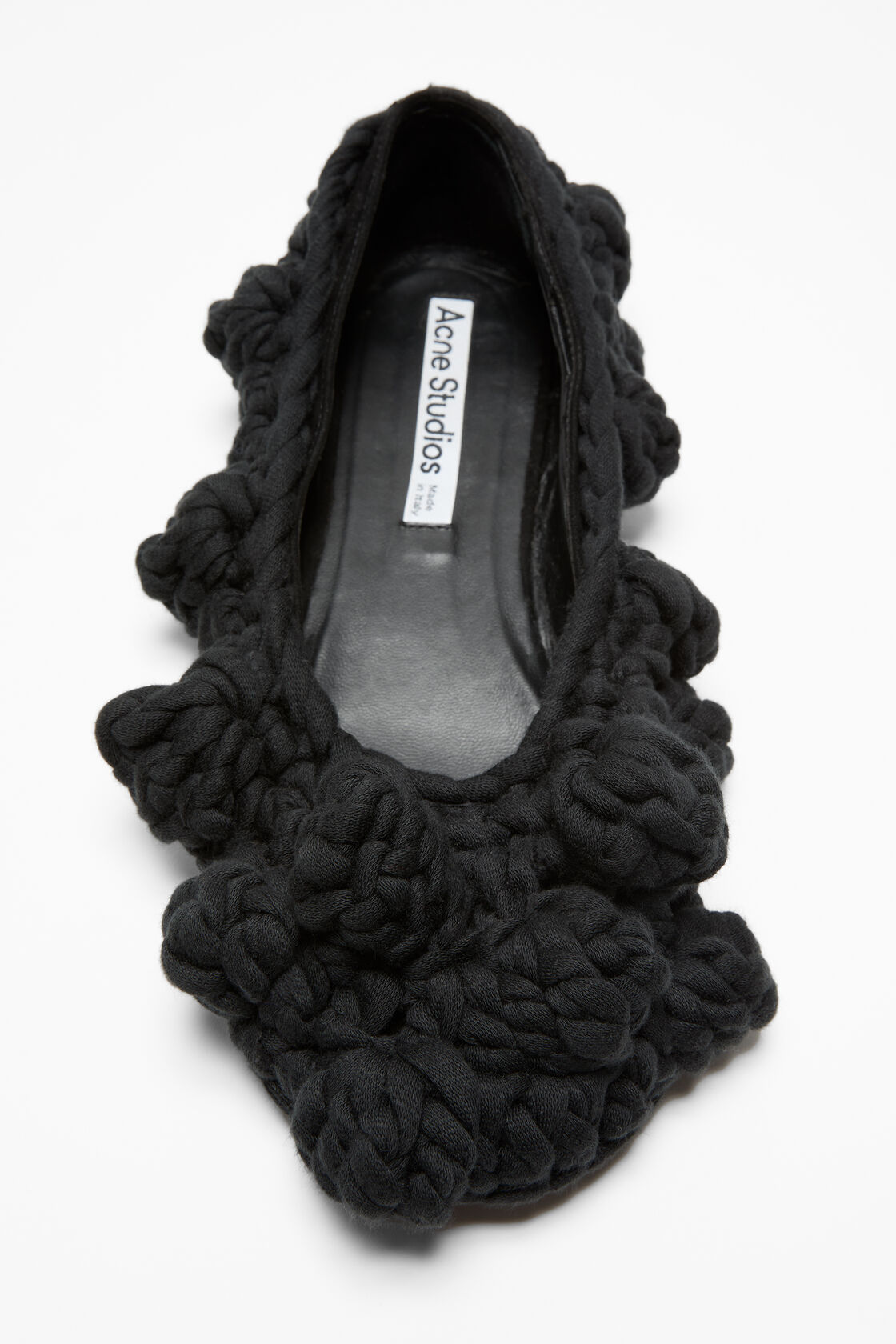 Knit ballet flat, Black, 2000x