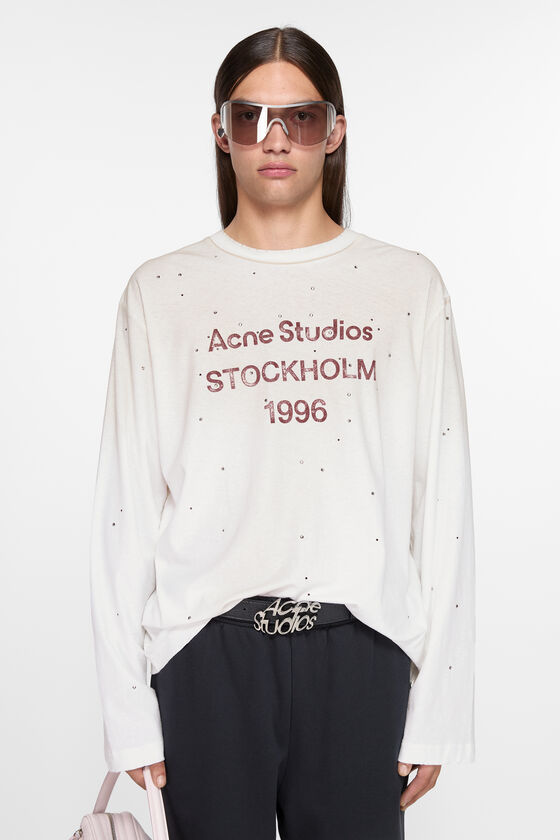 Acne Studios - ロゴTシャツ - リラックスフィット - ダスティホワイト