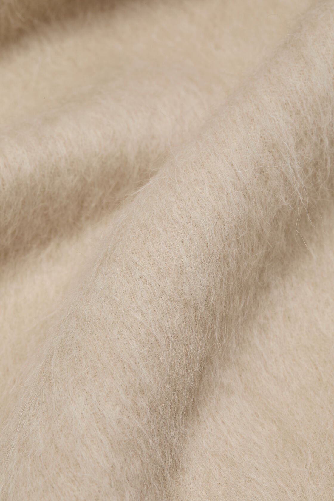 Alpaca wool logo scarf, Oatmeal melange, 2000x