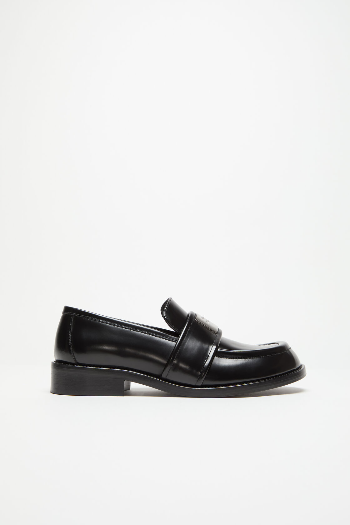 Leather loafers, Black, 2000x