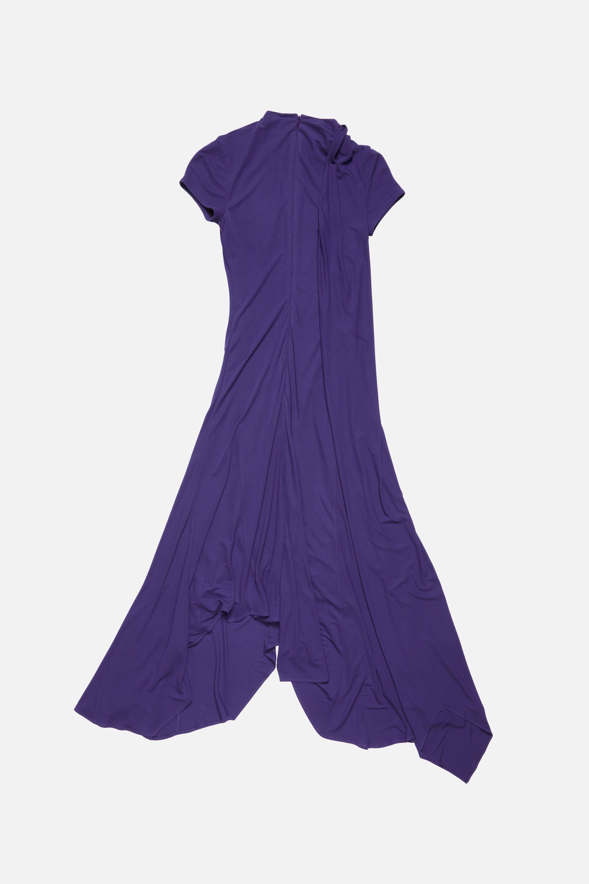 ao ACNE  2019ss リブニットドレス ACNE STUDIOS Open-back asymmetric draped ruffled crepe dress | NET