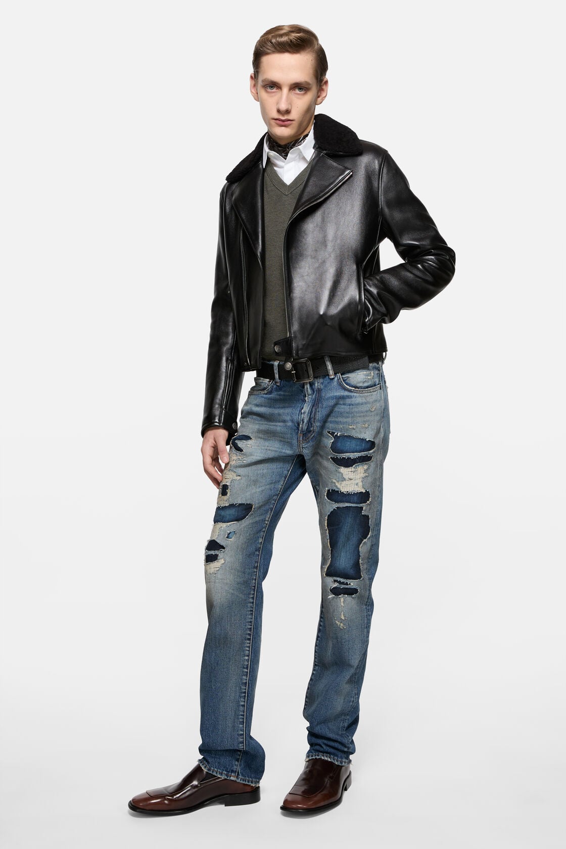 Mended denim jeans - 1996, Mid Blue, 2000x