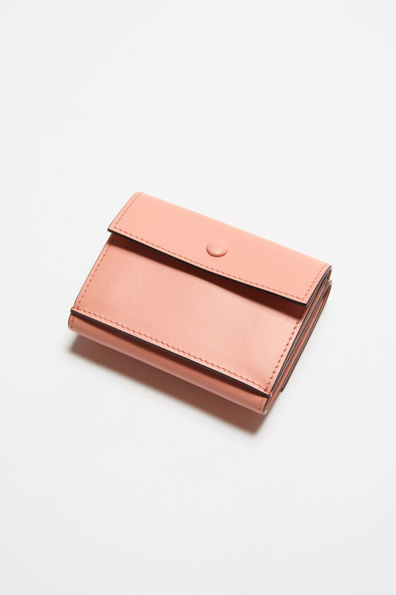 Acne Studios - 3つ折りレザーウォレット - サーモンピンク