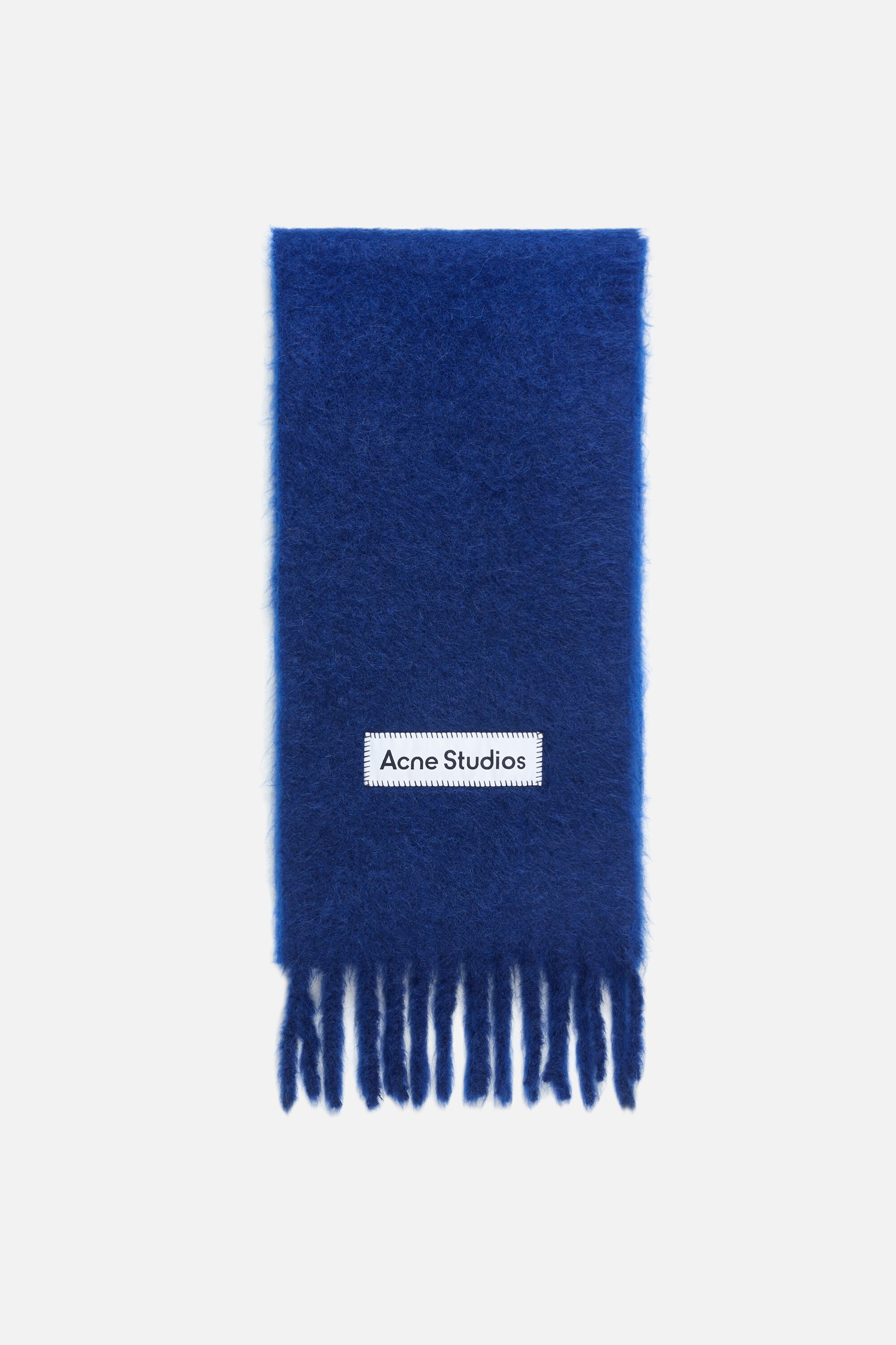 Acne Studios マフラー　ロイヤルブルー Acne Studios - Two-tone wool scarf - Blue