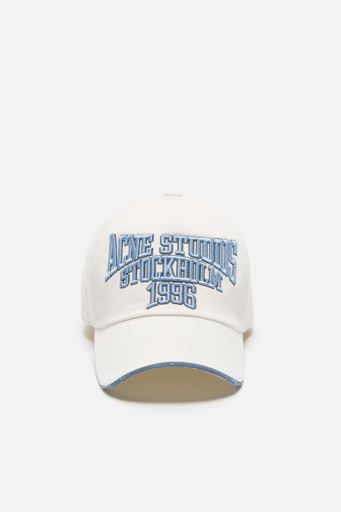 Embroidered logo hat, White/grey, 2000x