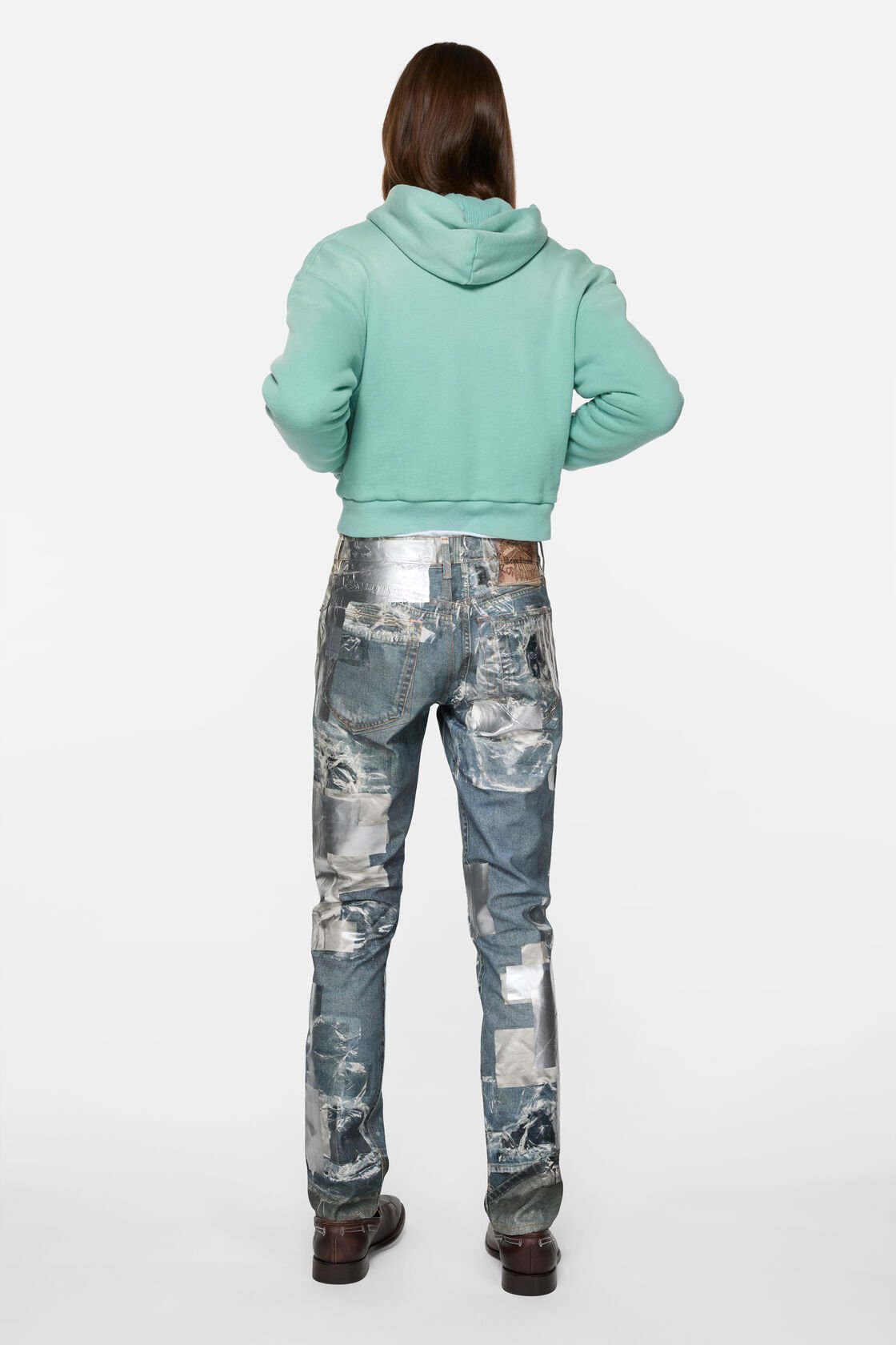 Sprayed zip hoodie, Mint green, 2000x