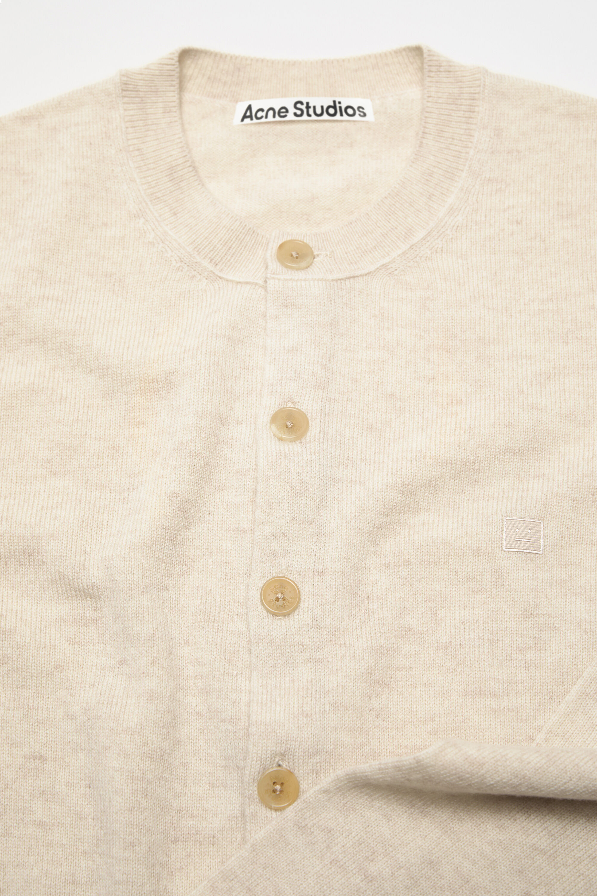 Acne Studios - Cadigan yak wool - fitted fit - Oatmeal melange