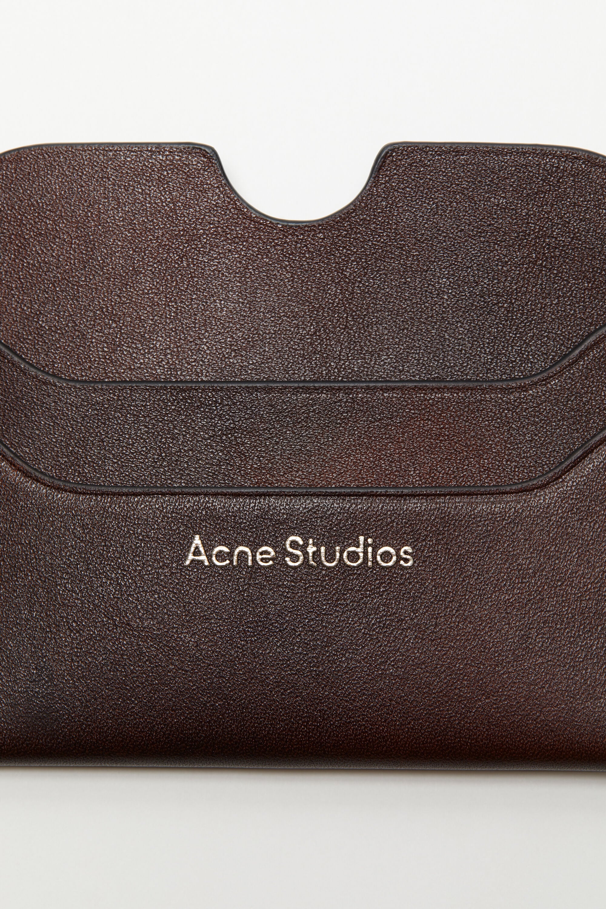 Acne Studios - Leather card holder - Dark brown