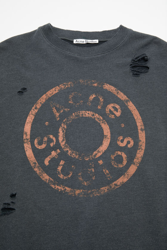 Acne Studios - Sweater printed logo - Black melange