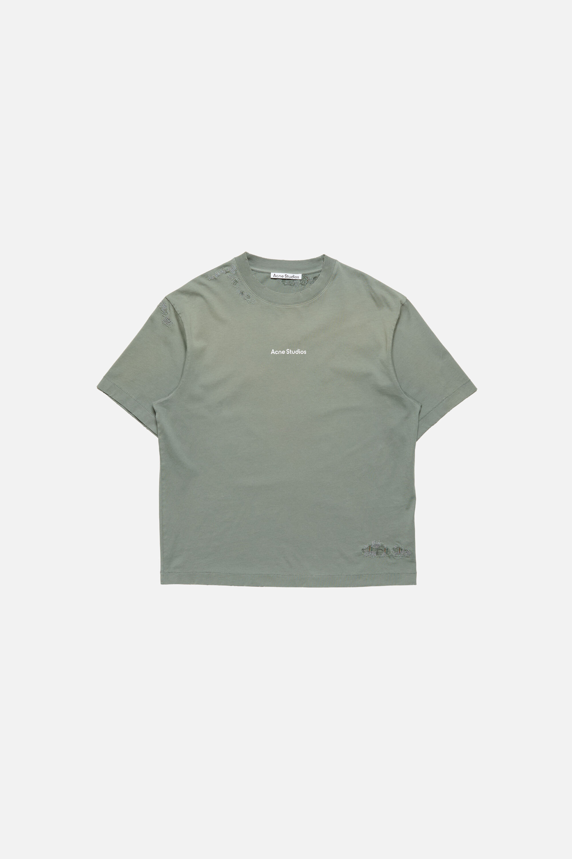 Acne Studios - リペアロゴTシャツ - スレートグレー