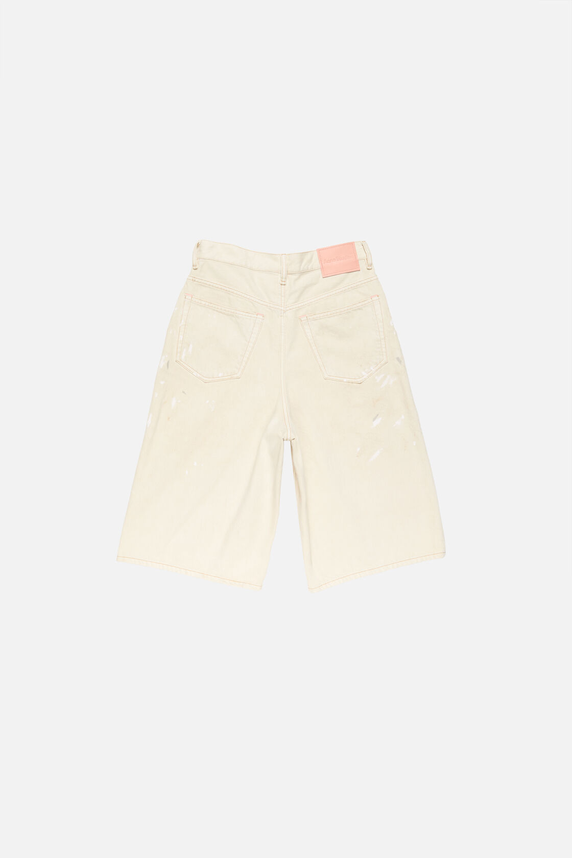 Distressed denim shorts, White, 2000x