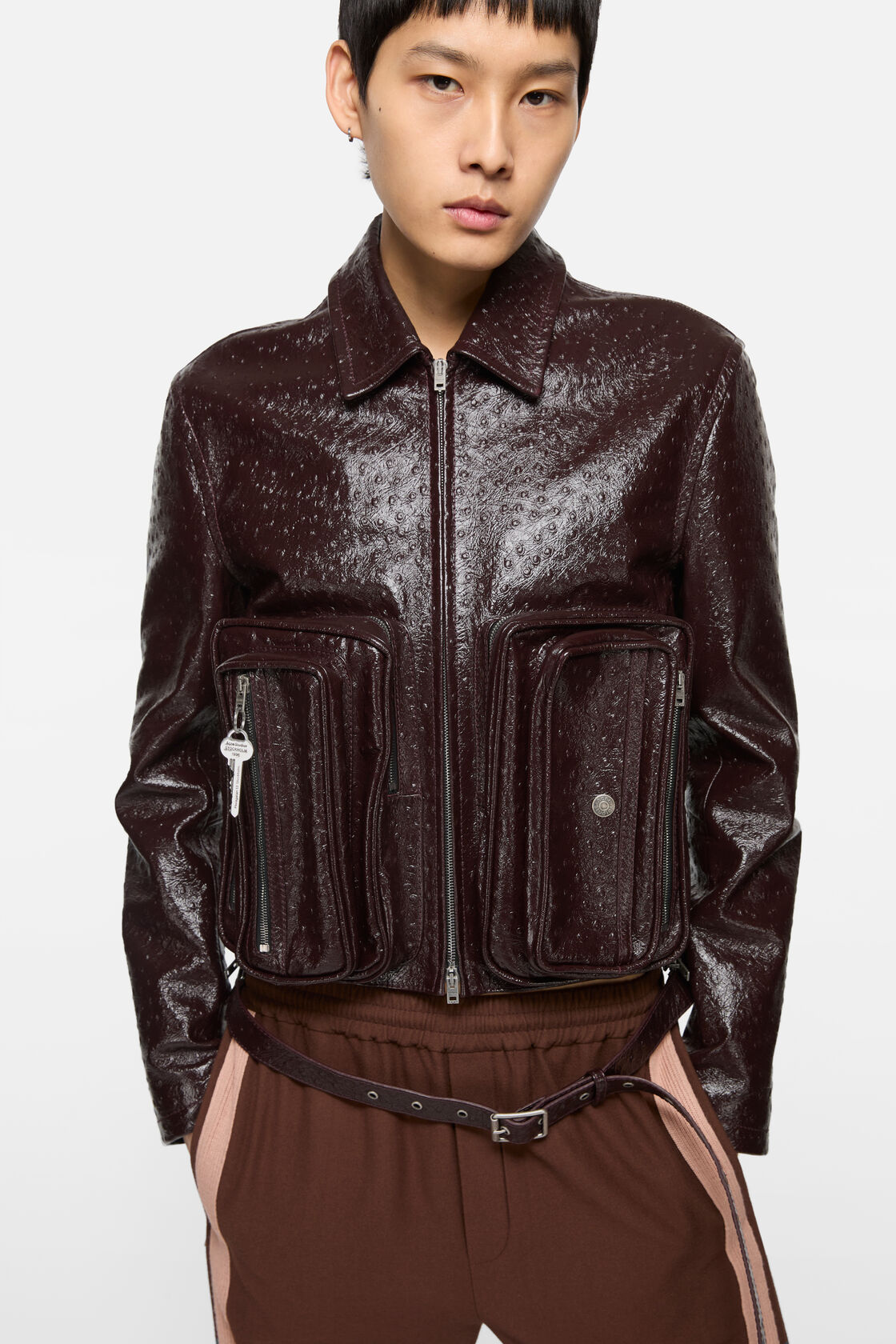 Leather jacket, Burgundy, 2000x
