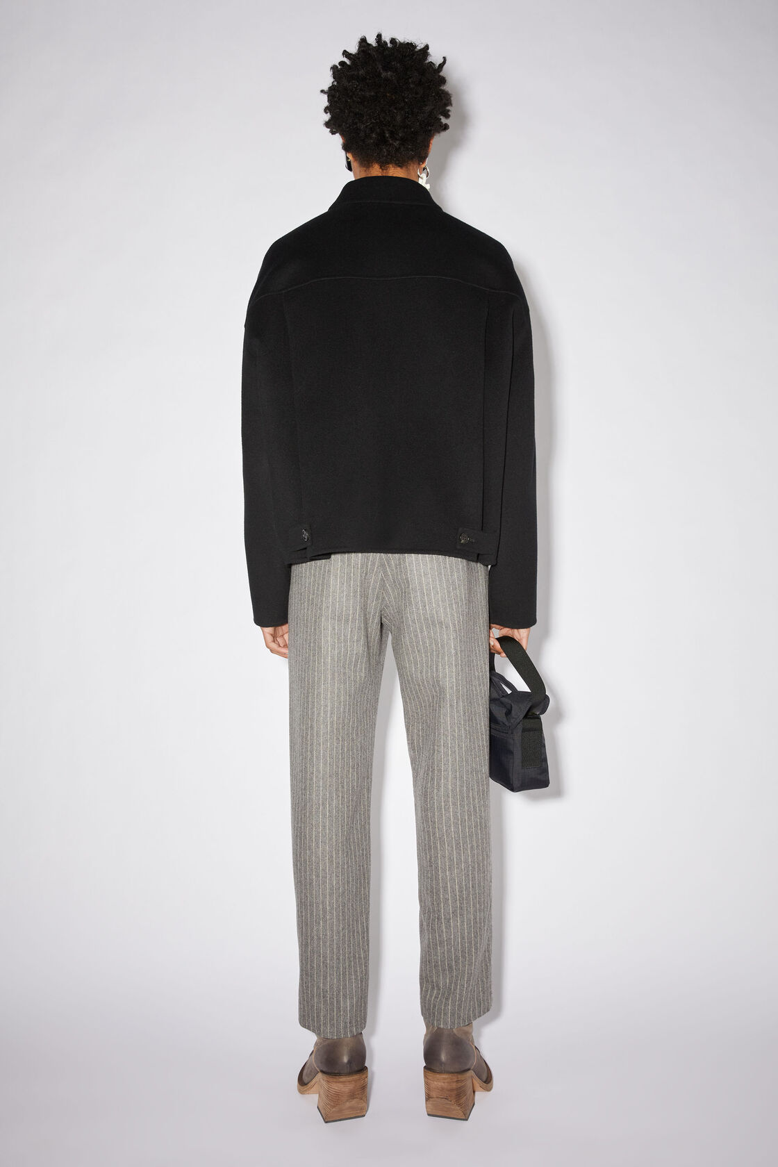 Double face wool jacket, Black, 2000x