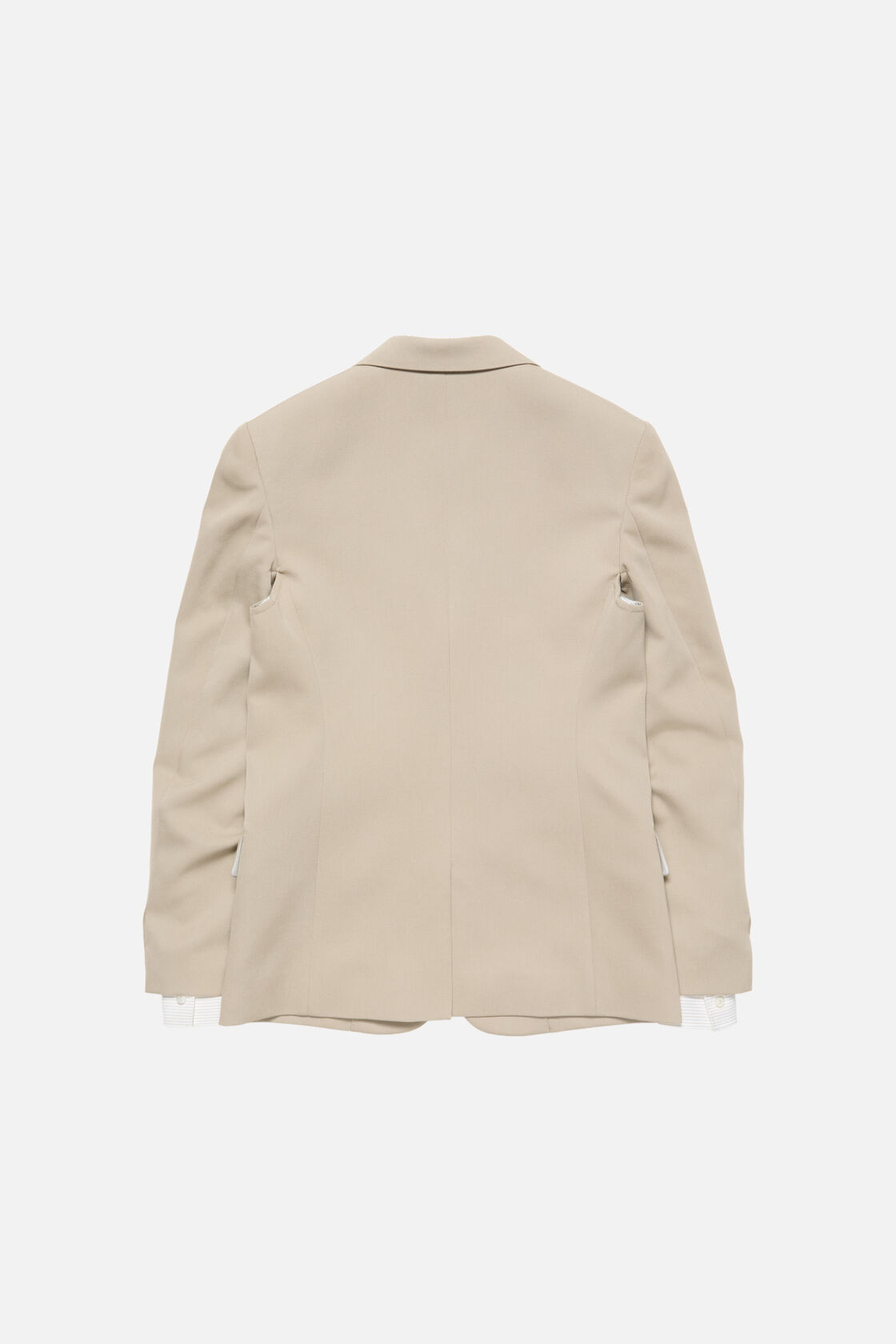 Layered wool suit jacket, Beige, 2000x