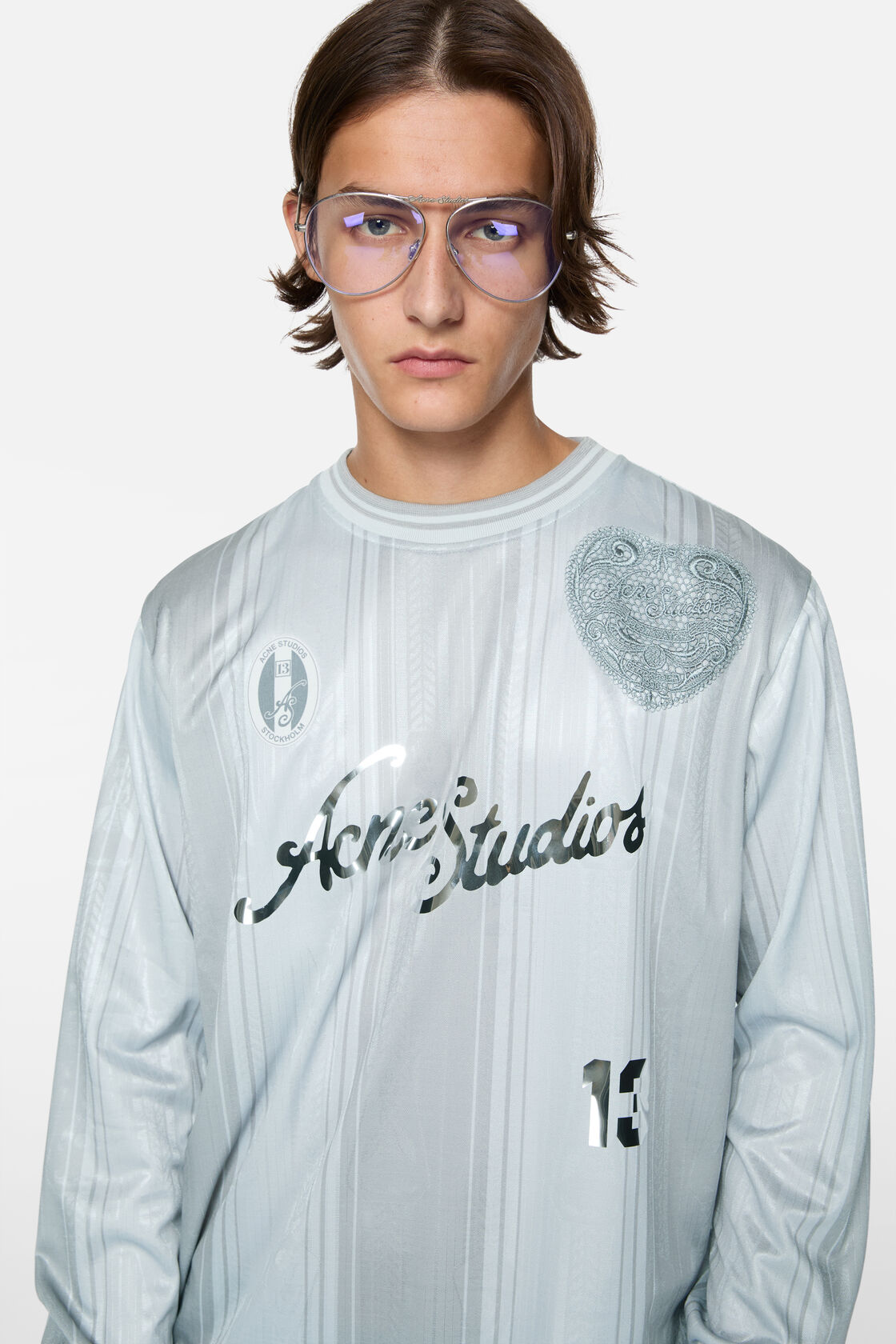 Logo sports jersey top, Grey, 2000x