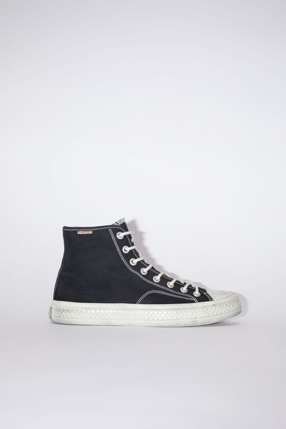 Ballow High Tumbled W BLACK/OFF White High Top Sneakers