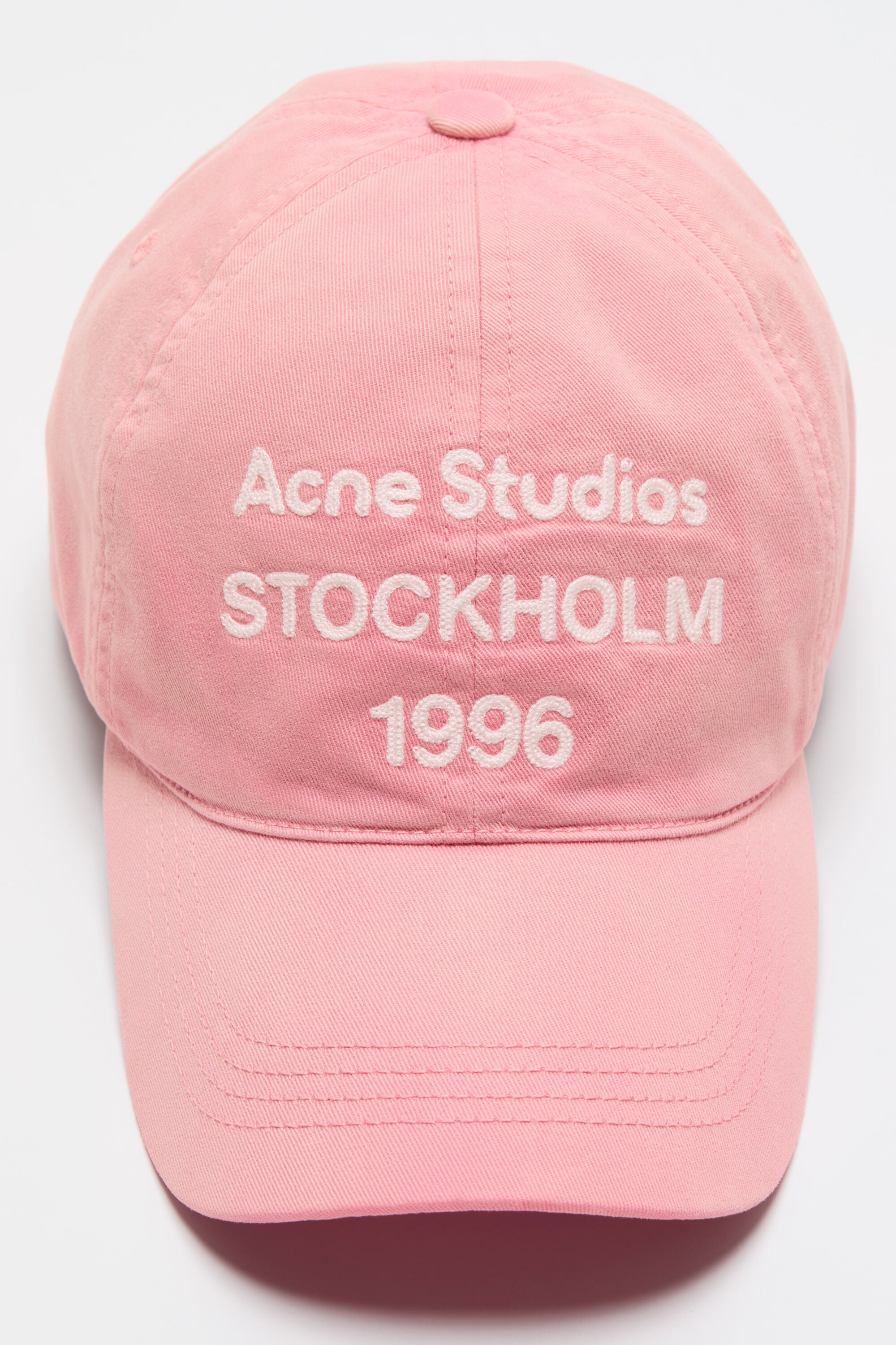Acne Studios - ウォッシュ加工ロゴベースボールキャップ - タンゴピンク