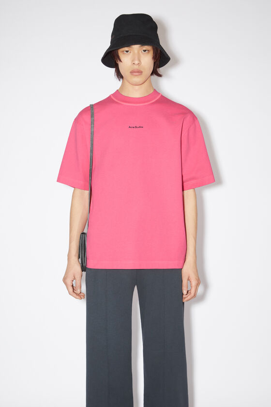 Acne Neon - t-shirt Studios Logo Pink -