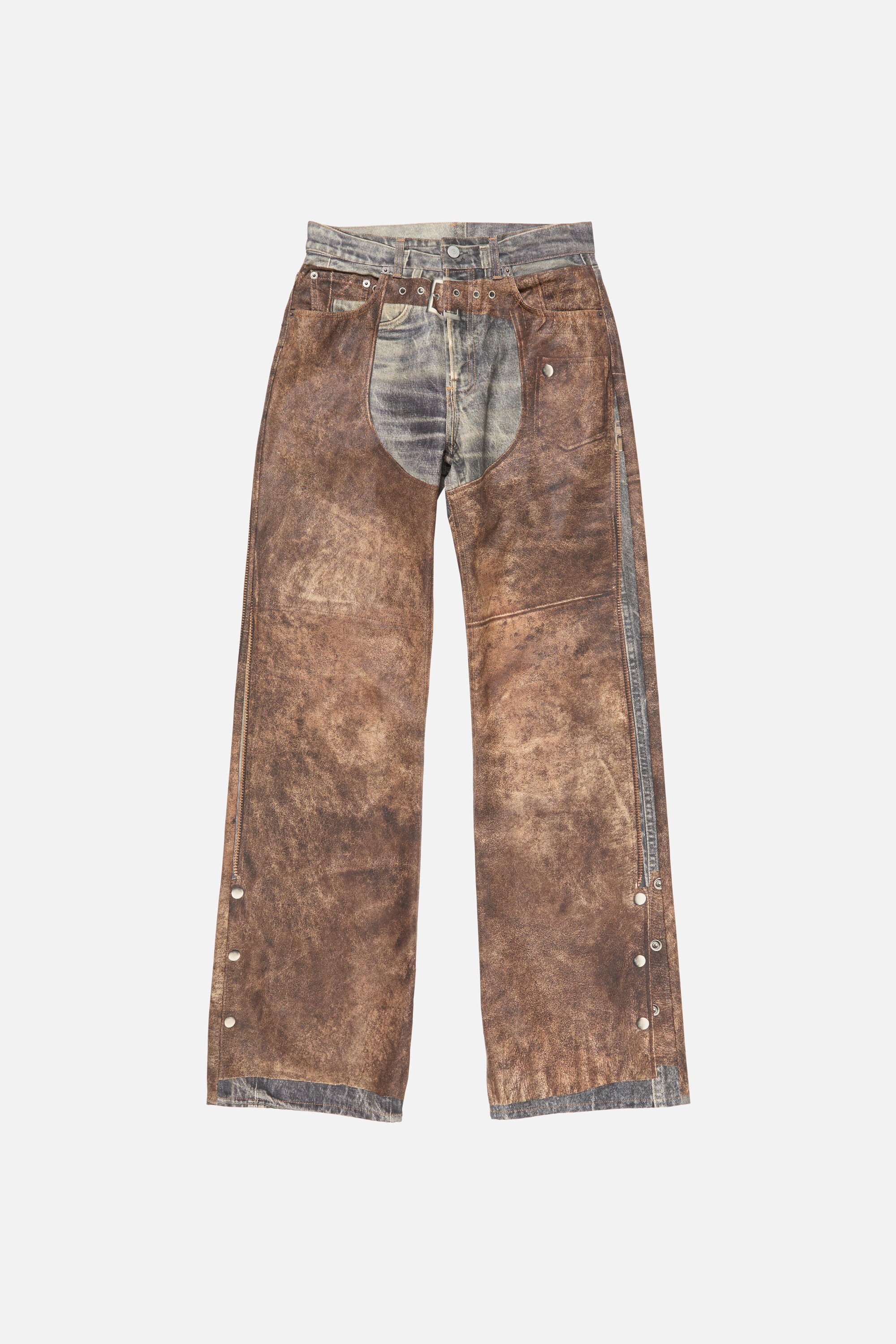 Acne Studios - Printed jeans - Regular fit - Blue/brown