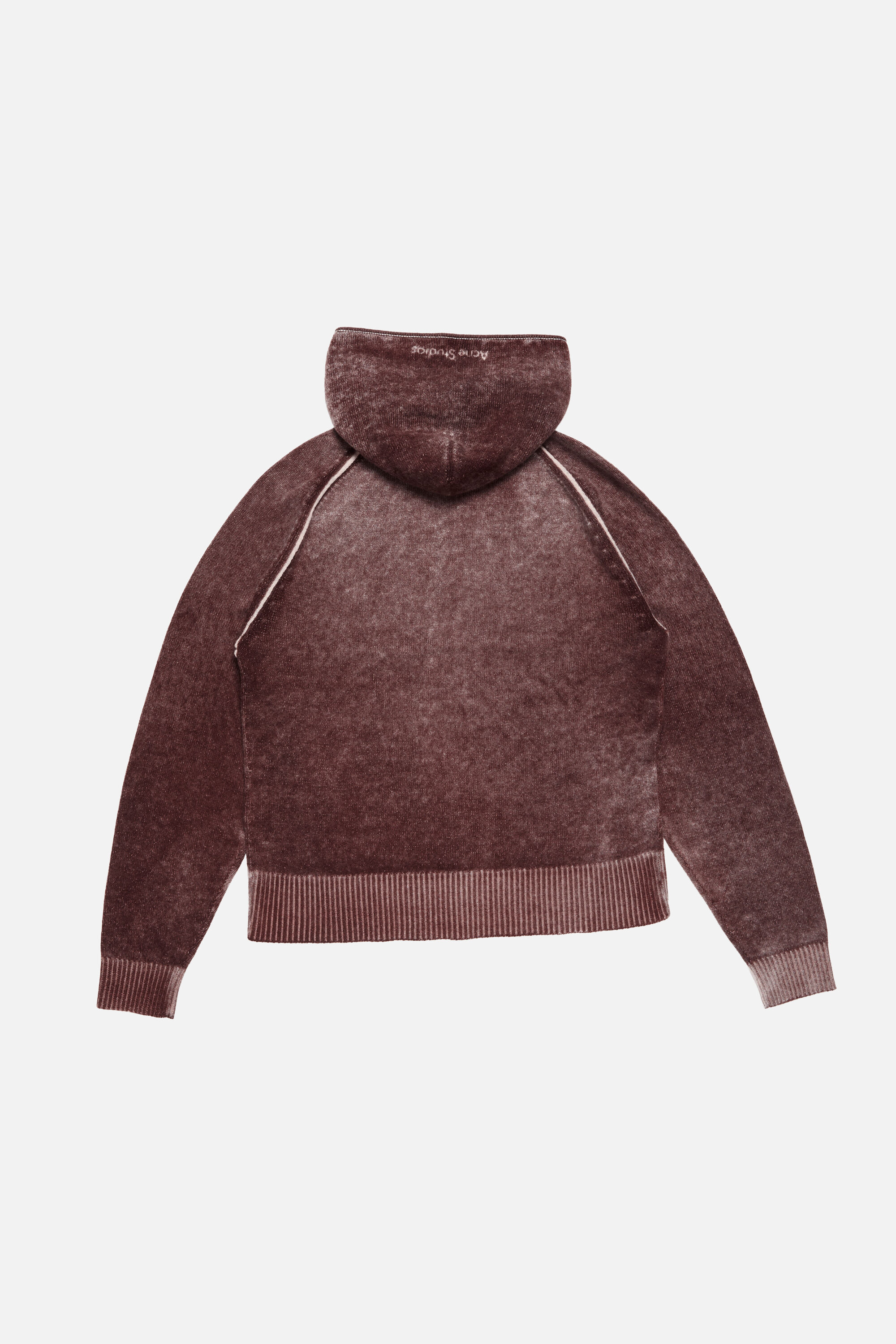 Acne Studios - Hooded zipper sweater - Dark burgundy