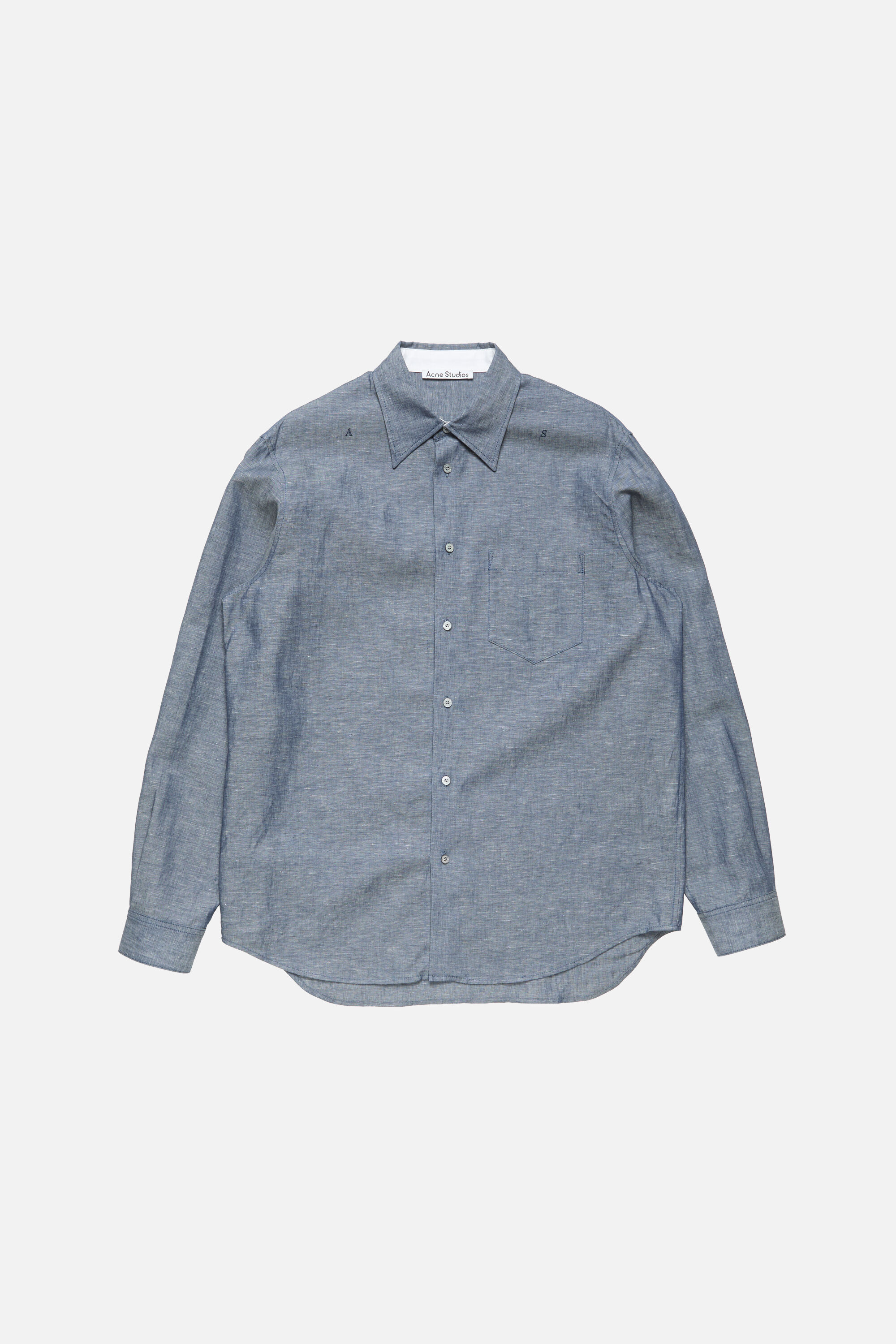 Acne Studios - シャンブレーボタンアップシャツ - ミッドブルー