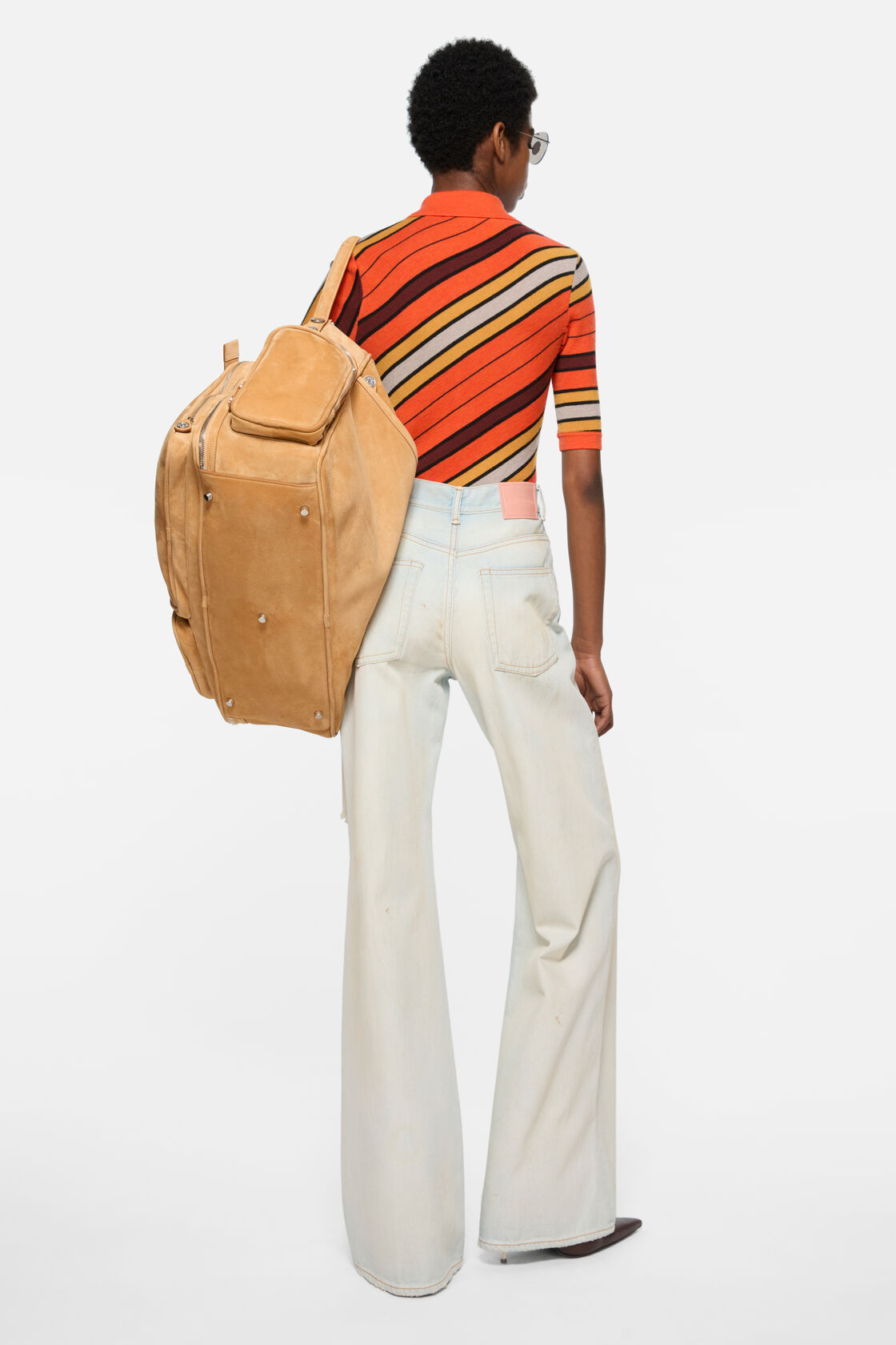 Wool polo knit, Multi orange, 2000x