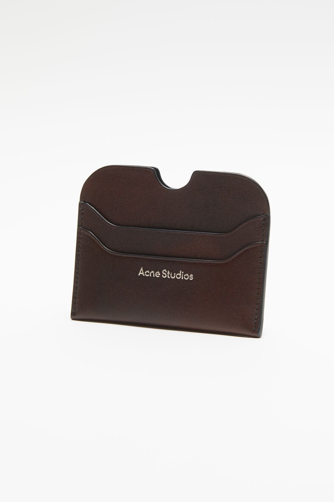 Leather card holder, Dark brown, 2000x