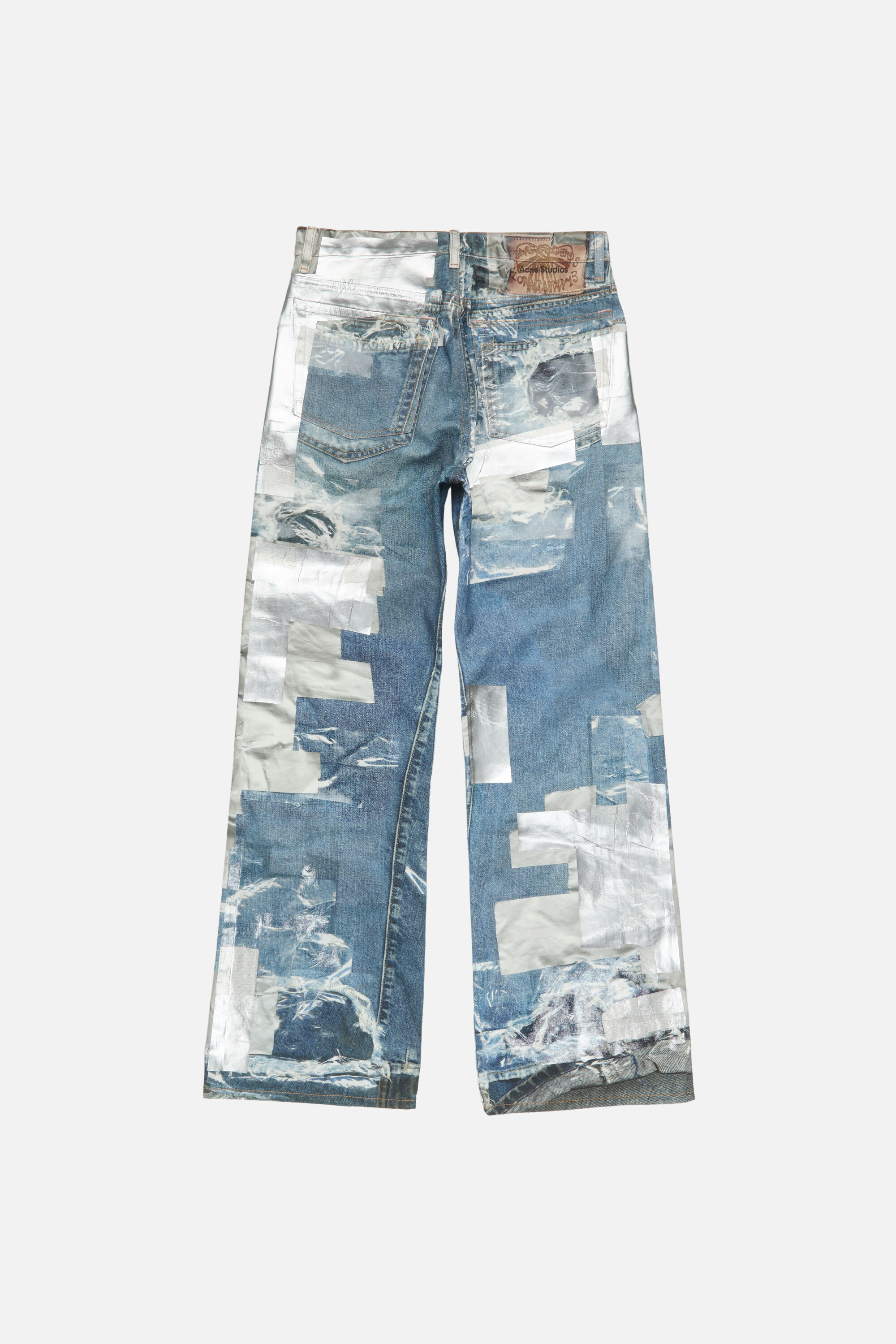 ACNE STUDIOS プリント パターン デニム ジーンズ Acne Studios - プリントジーンズ - レギュラーフィット - ミッドブルー