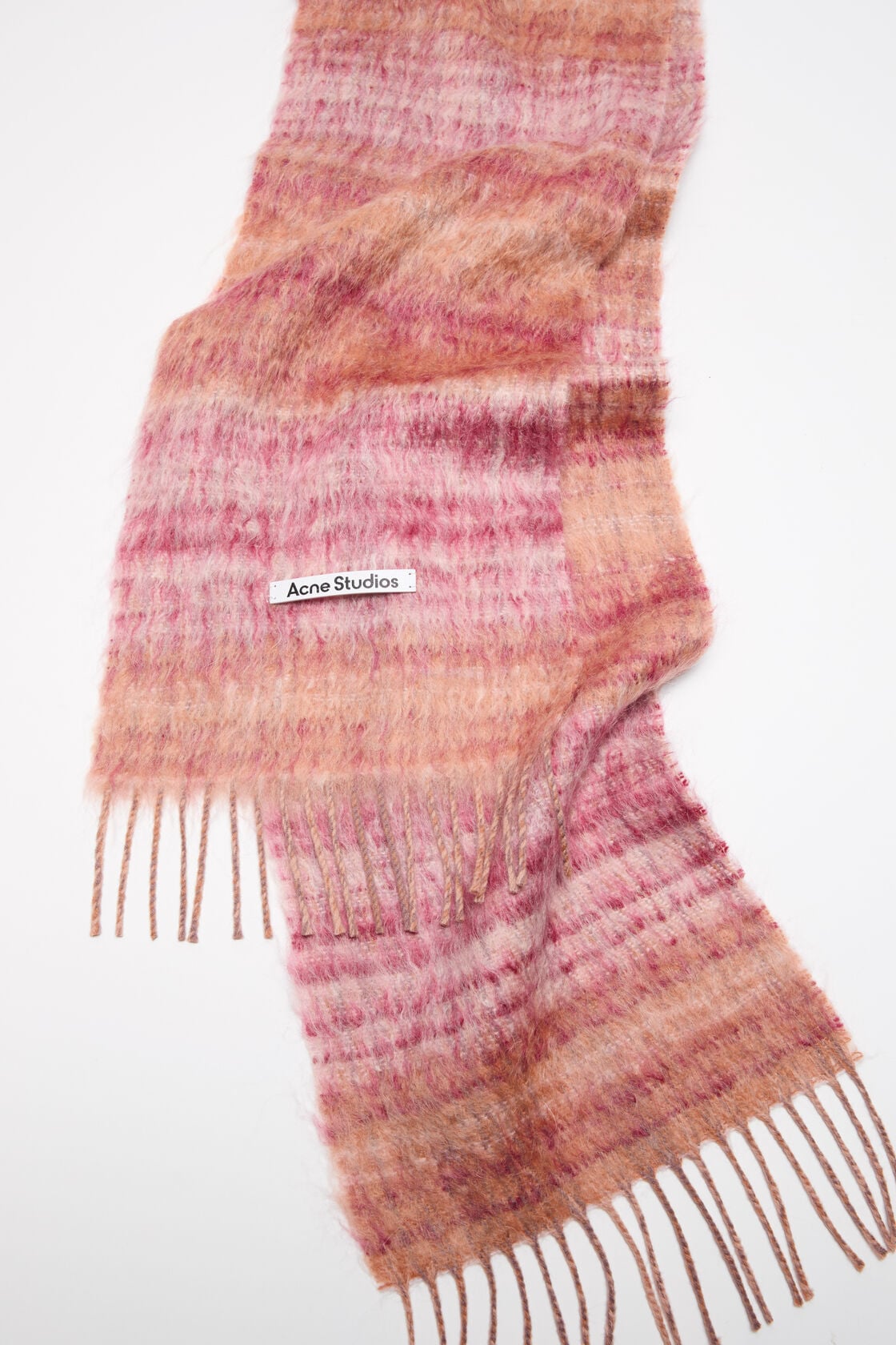 Fringed mohair scarf, Pink/Fuchsia, 2000x