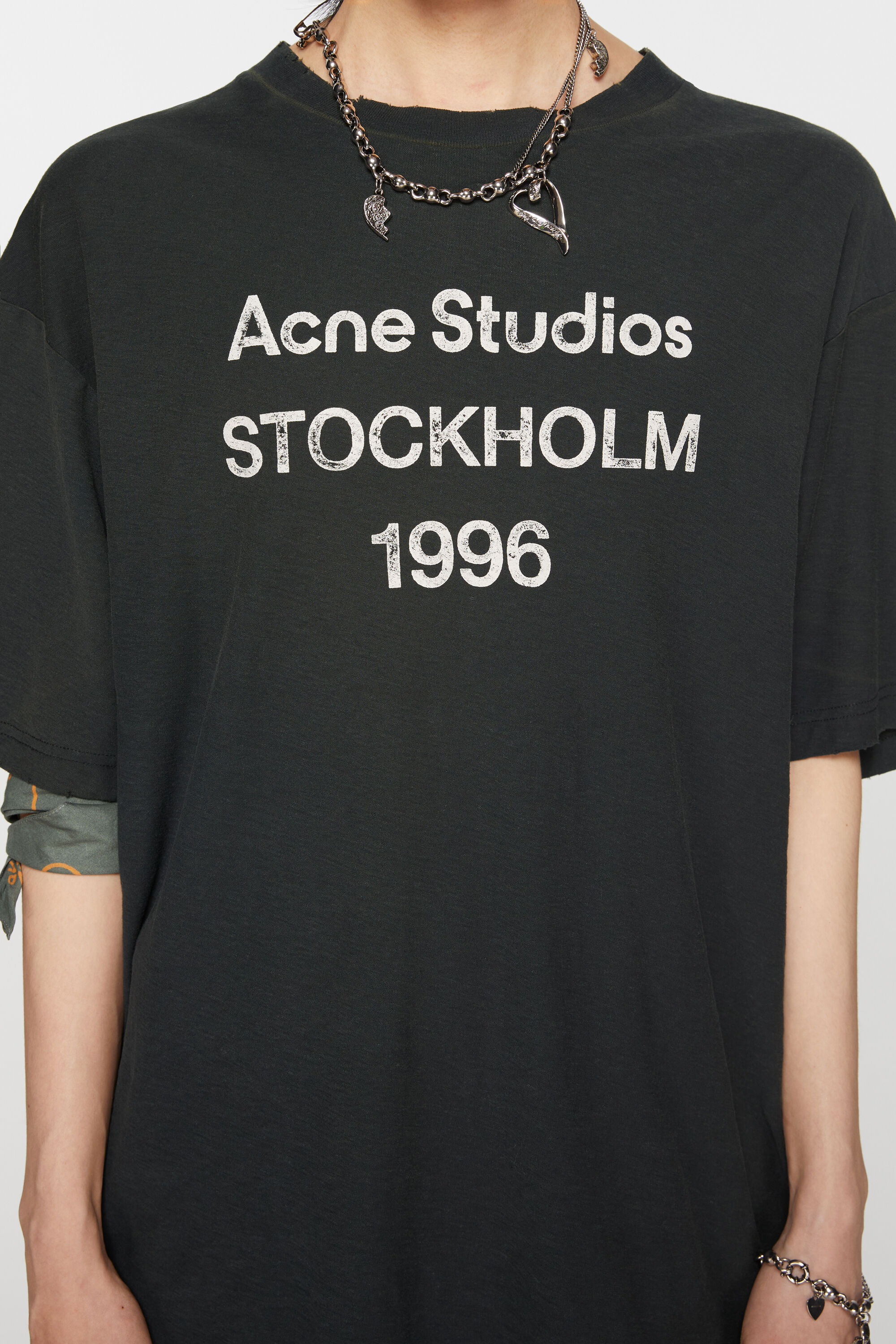 Acne Studios - ロゴTシャツ - フェイデッドブラック